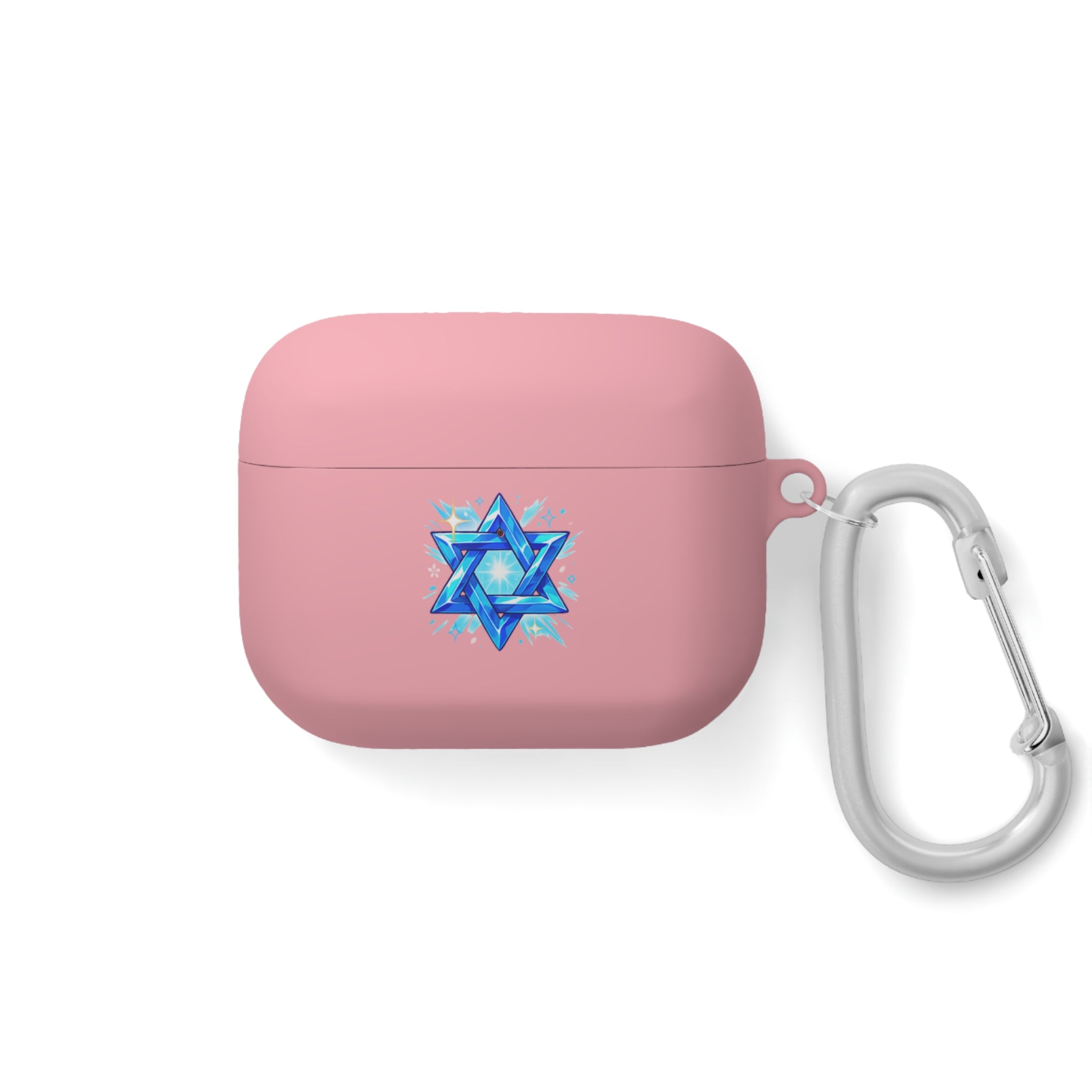 Star of David AirPods Case — Blue Watercolor Jewish Symbol Cover