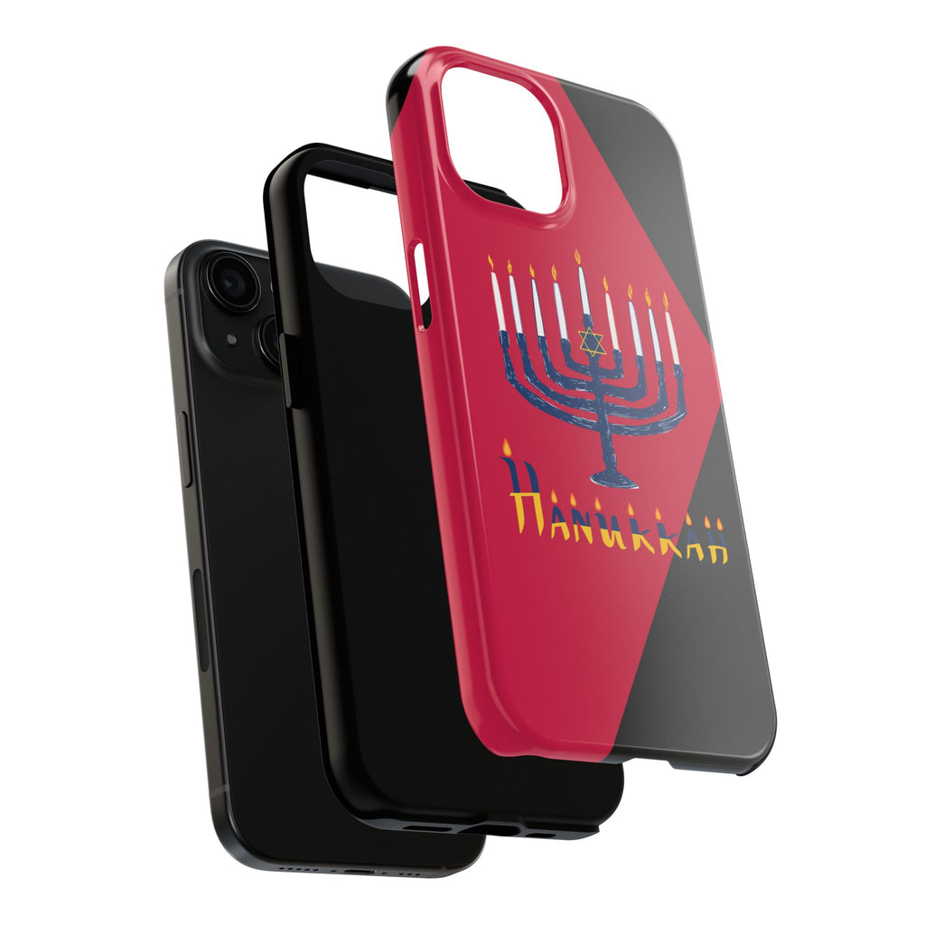 Hanukkah Menorah Tough Phone Case — Protective Holiday Phone Cover