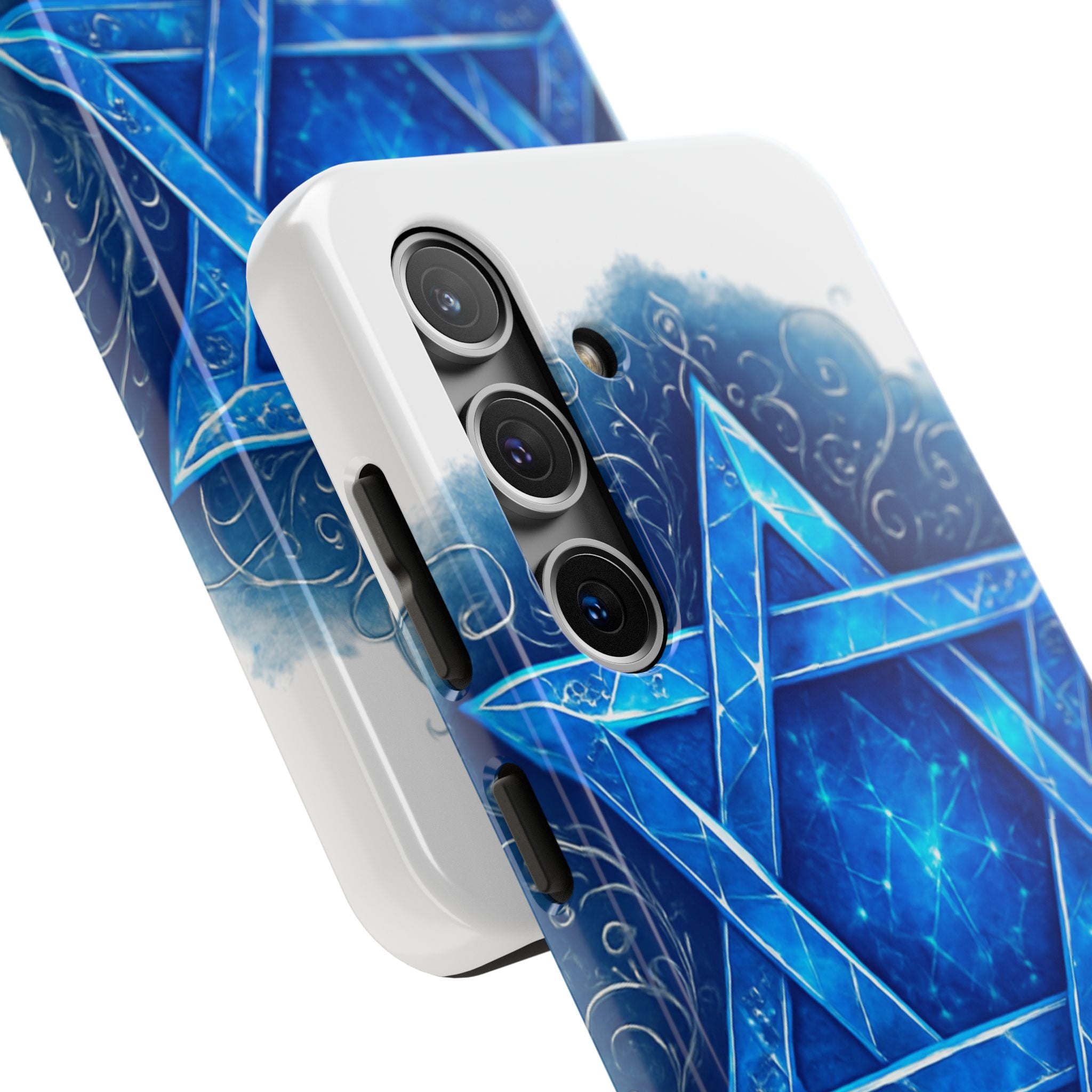 Jewish Star of David Blue Watercolor Tough Phone Case — Protective Jewish Symbol Phone Cover