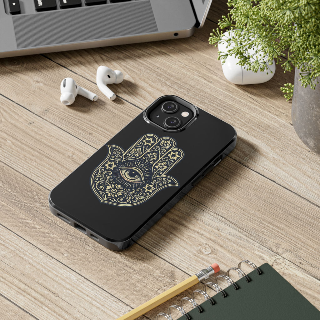 Hamsa Eye Tough Phone Case — Protective Spiritual Phone Cover