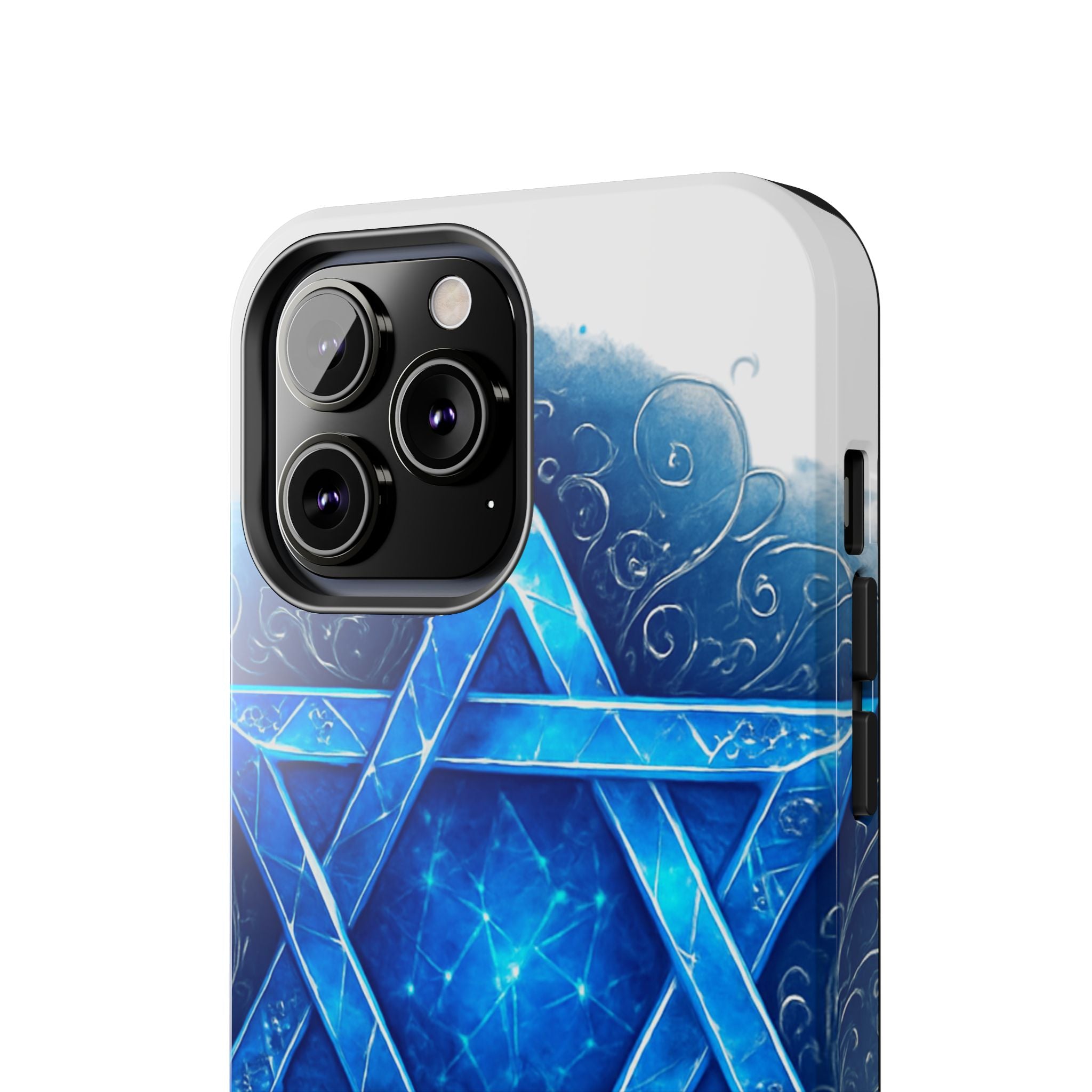 Jewish Star of David Blue Watercolor Tough Phone Case — Protective Jewish Symbol Phone Cover
