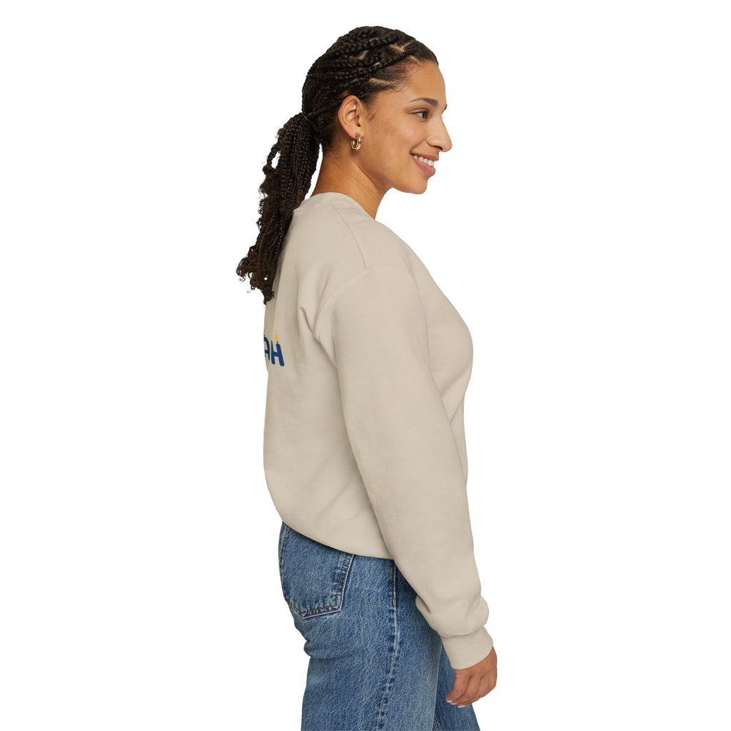 Hanukkah Crewneck Sweatshirt — Menorah, Dreidel & ‘Happy Hanukkah’ Holiday Sweater