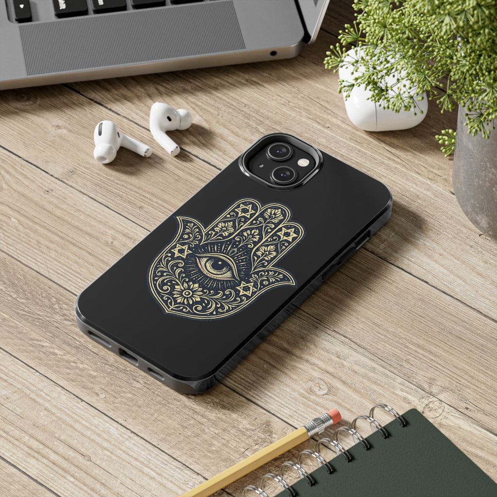 Hamsa Eye Tough Phone Case — Protective Spiritual Phone Cover
