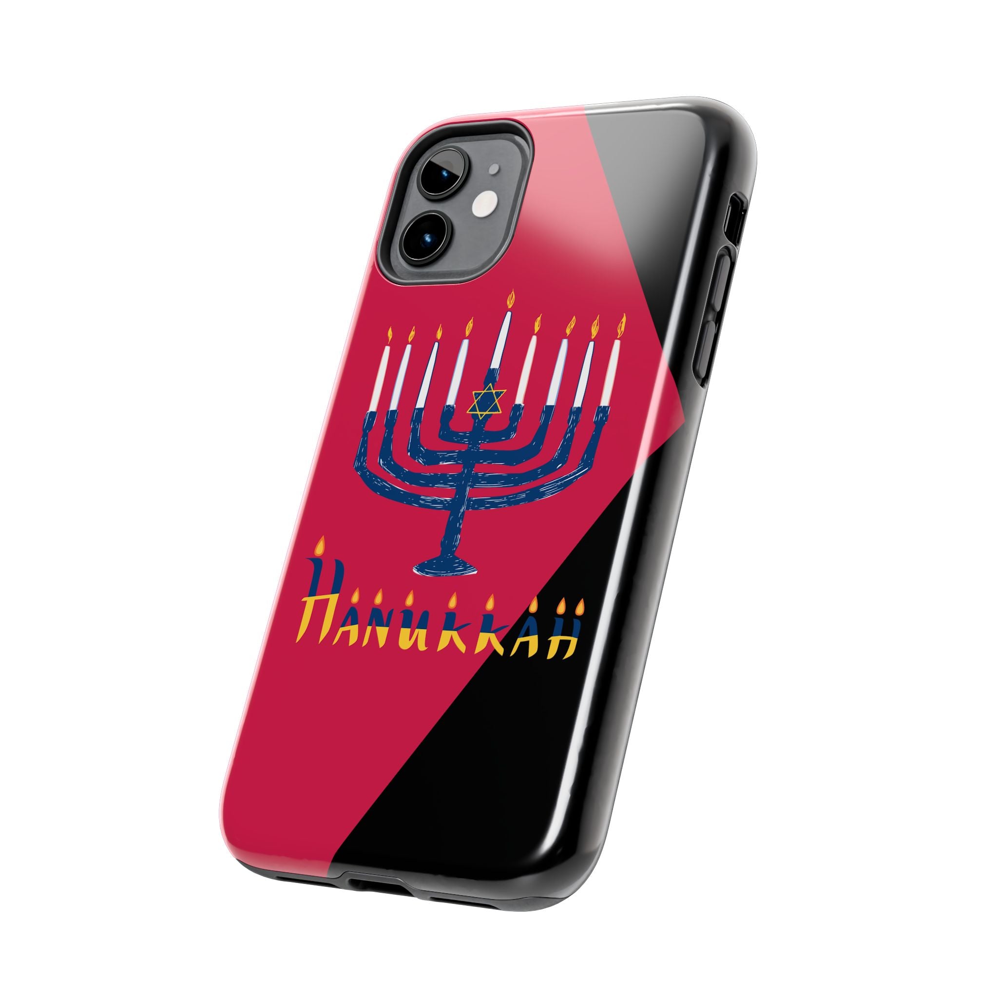 Hanukkah Menorah Tough Phone Case — Protective Holiday Phone Cover