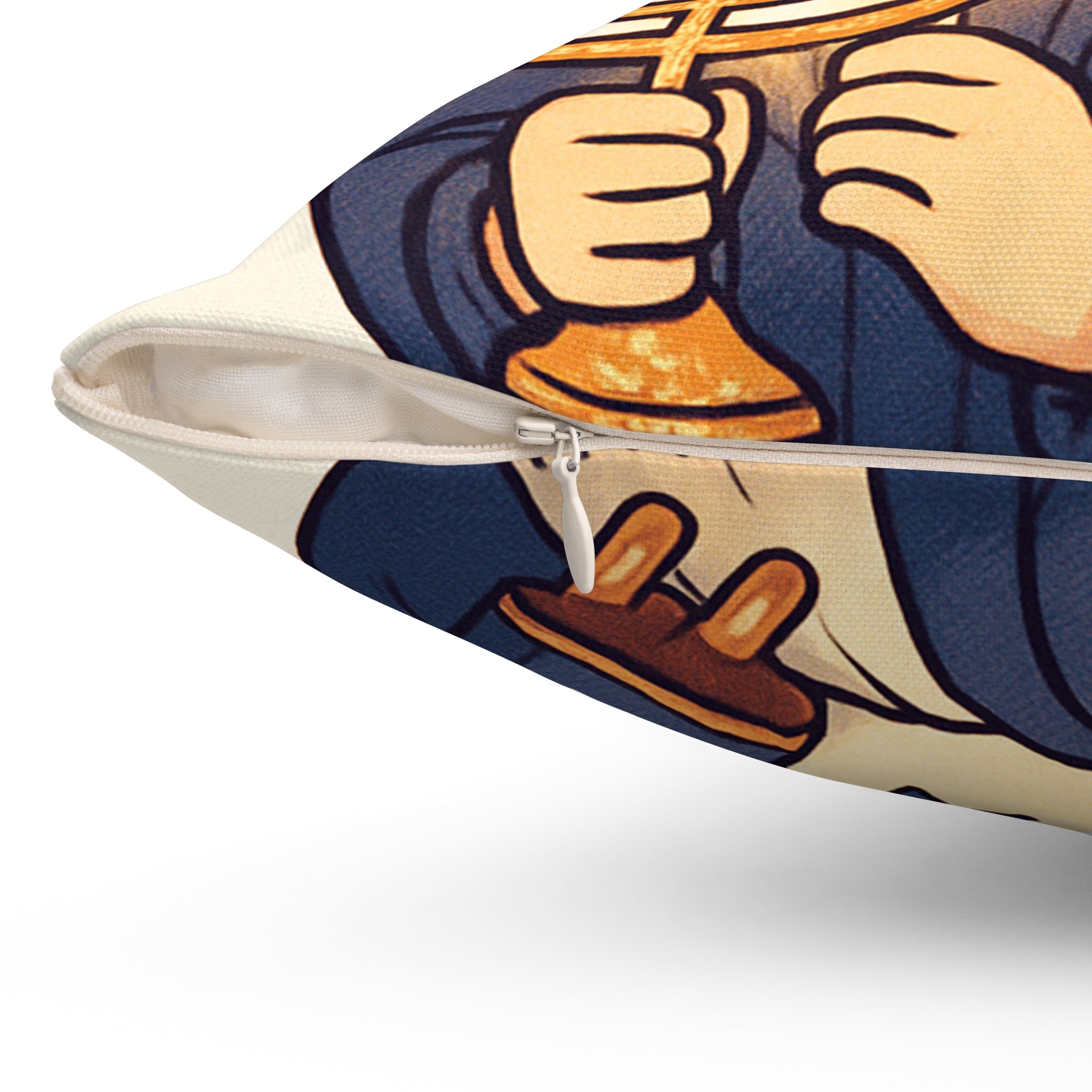 Hanukkah Boy Decorative Pillow — Menorah & Torah Festive Holiday Throw Pillow