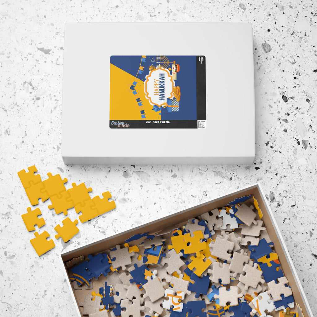 Happy Hanukkah Jigsaw Puzzle — Festive 110/252/520/1014-Piece Holiday Puzzle