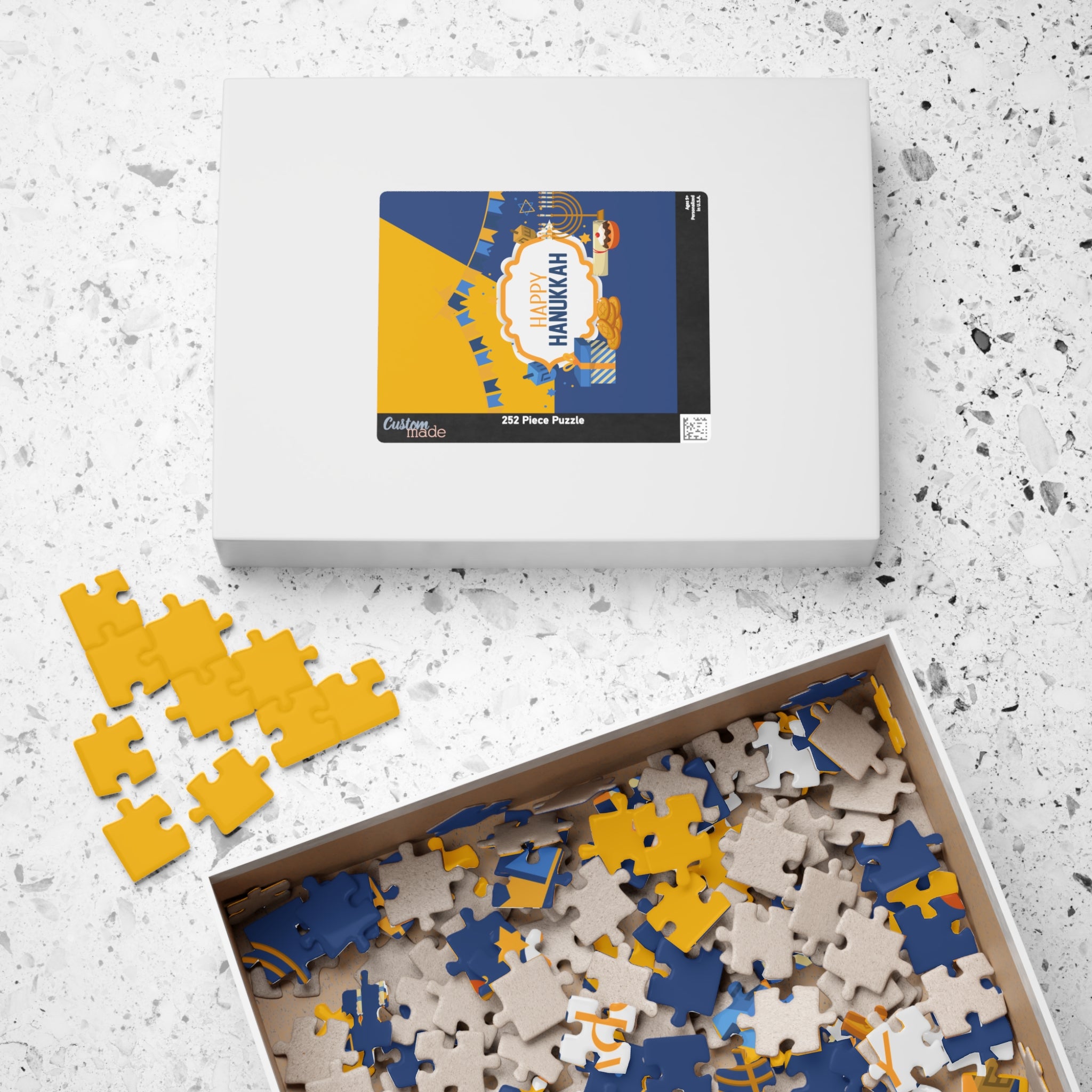 Happy Hanukkah Jigsaw Puzzle — Festive 110/252/520/1014-Piece Holiday Puzzle