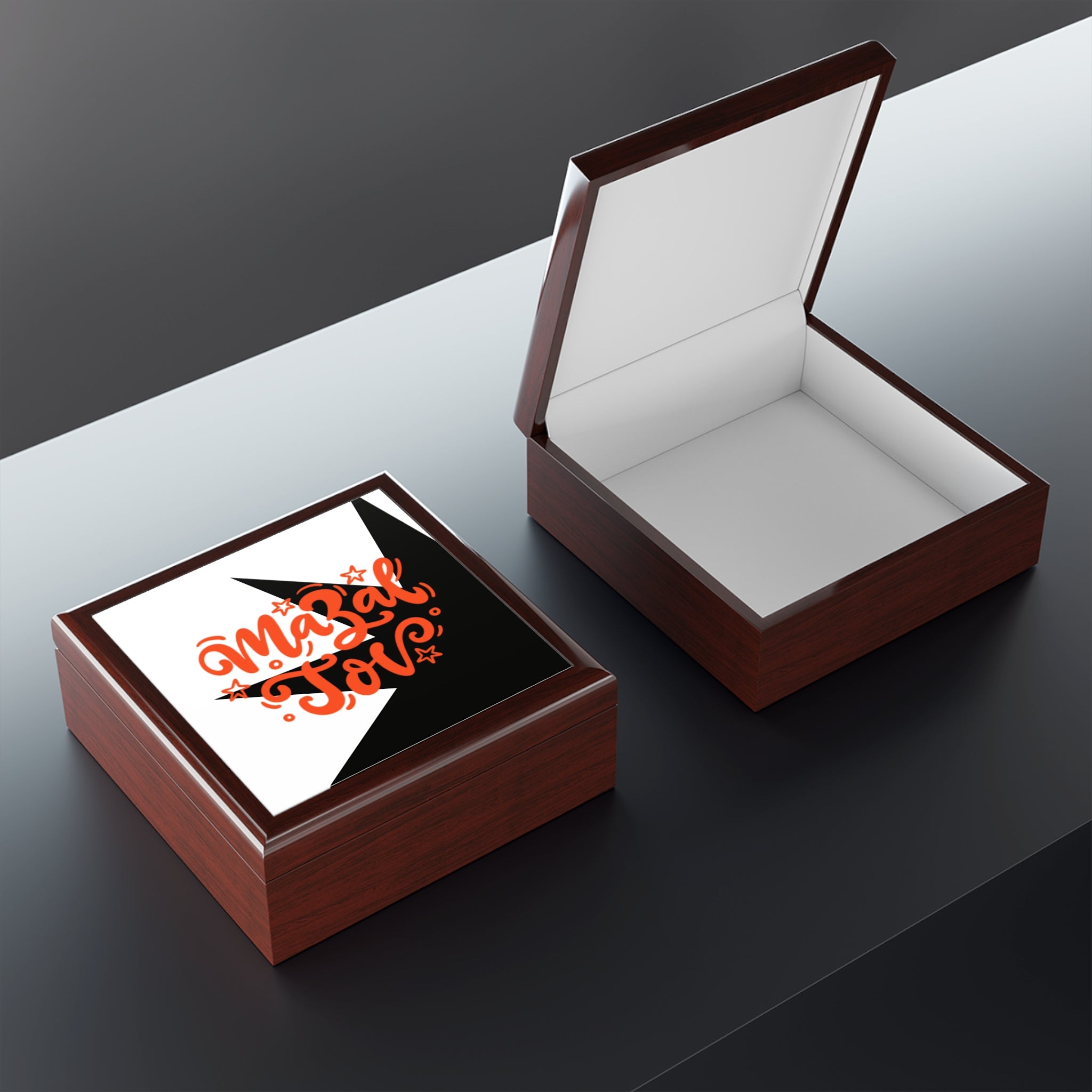 Jewish Jewelry Box — 'Mazel Tov' Celebration Keepsake Box