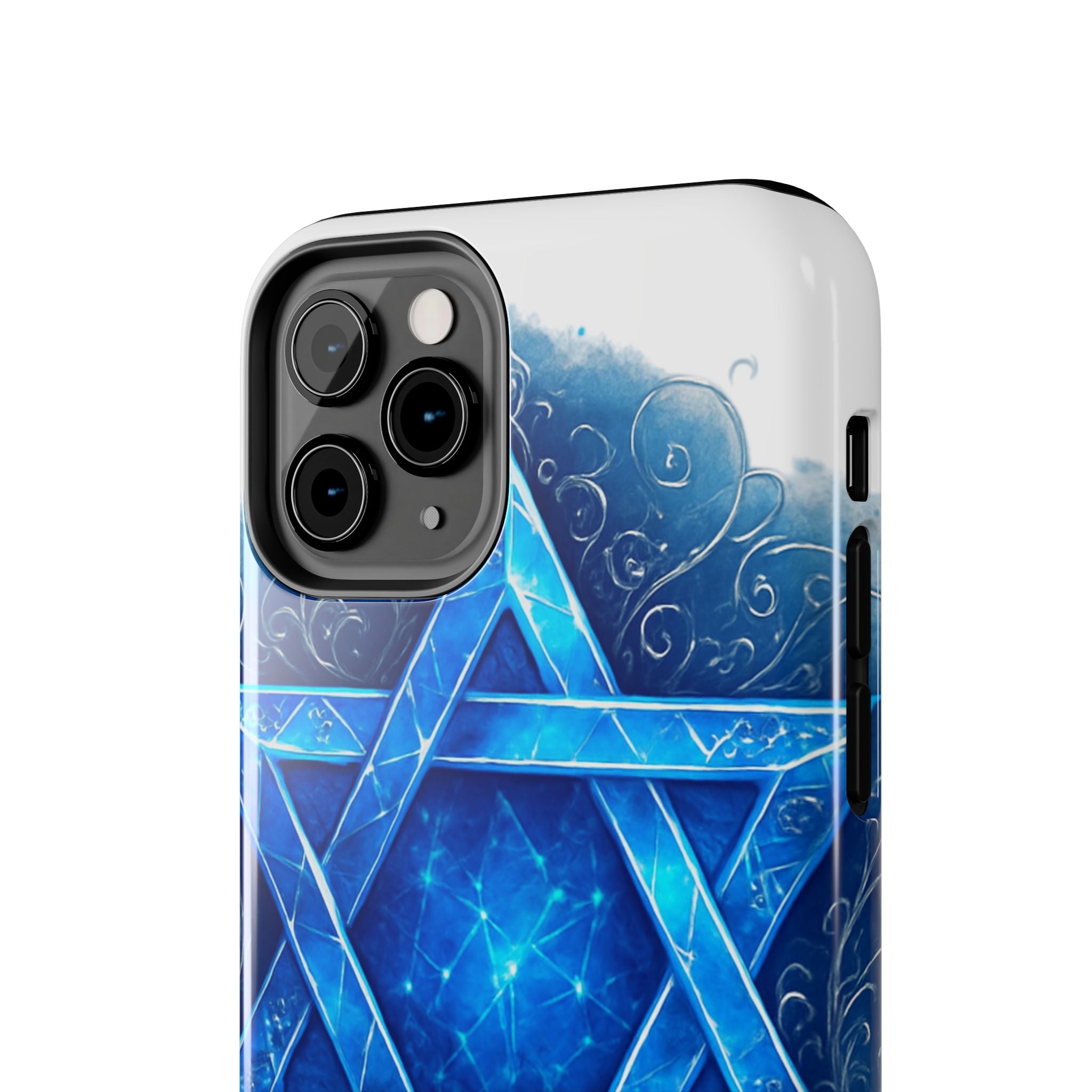 Jewish Star of David Blue Watercolor Tough Phone Case — Protective Jewish Symbol Phone Cover