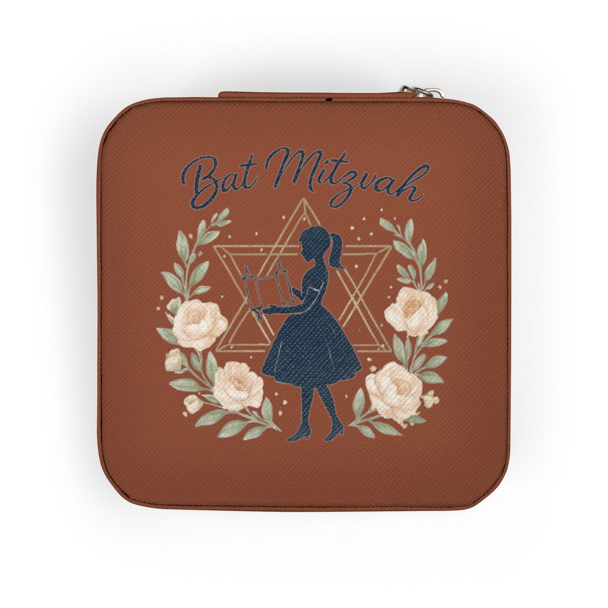 Bat Mitzvah Jewelry Travel Case – Compact Pink Keepsake Organizer