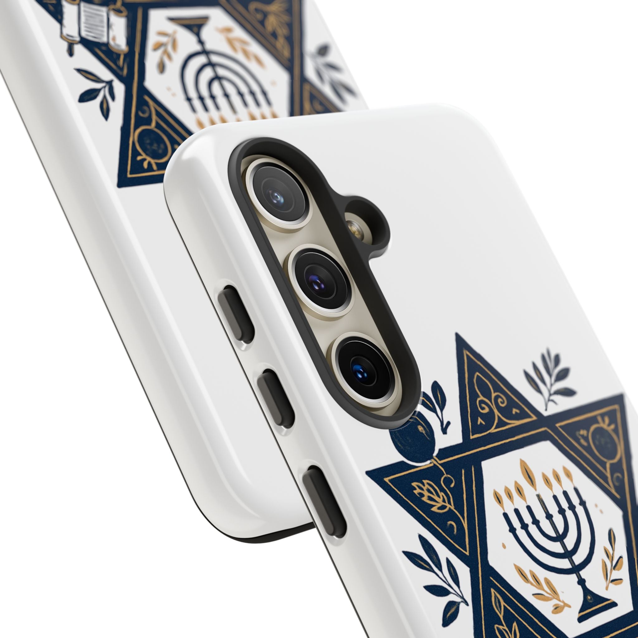 Jewish Star of David Menorah Phone Case — Jewish Hanukkah Symbol Protective Cover