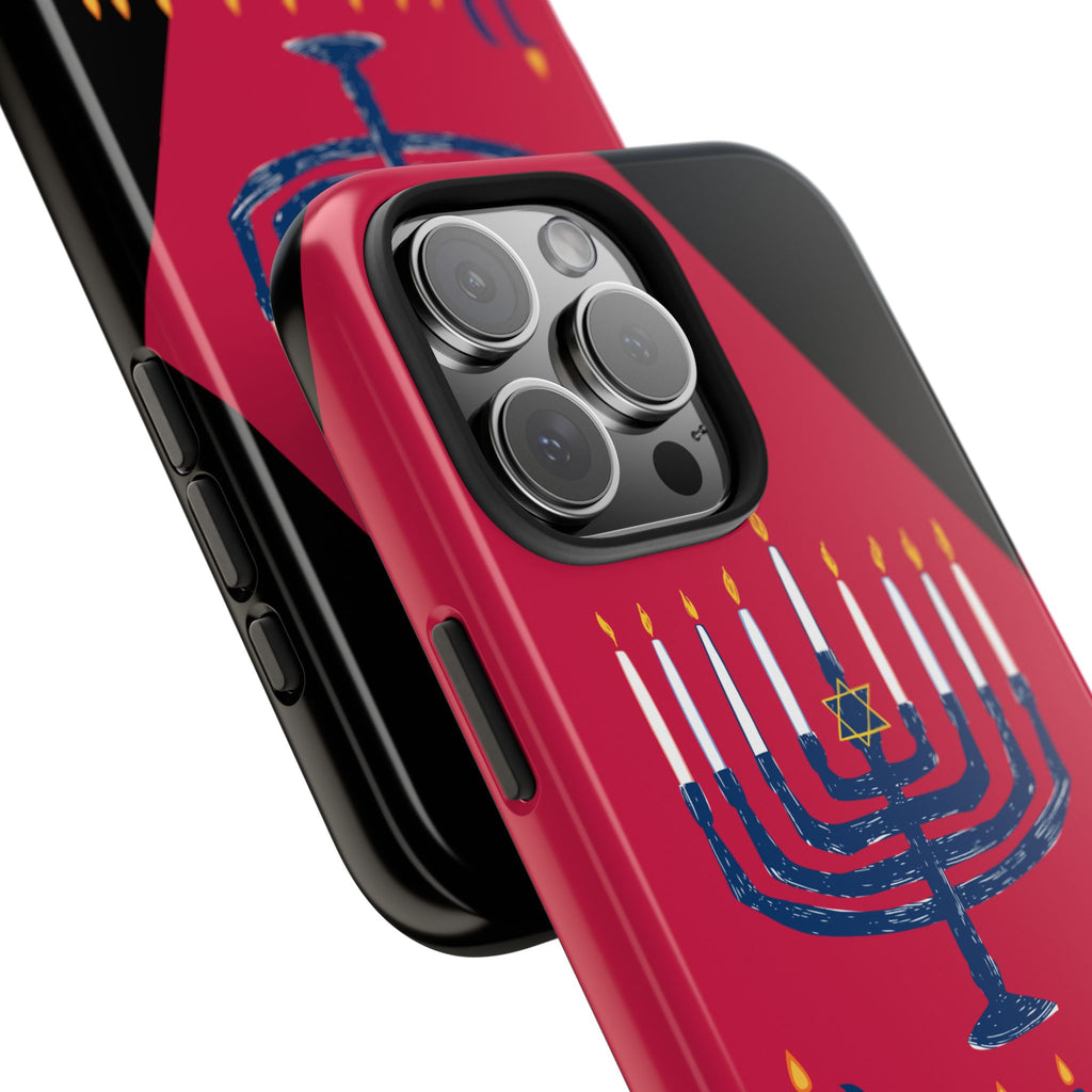 Hanukkah Menorah Tough Phone Case — Protective Holiday Phone Cover