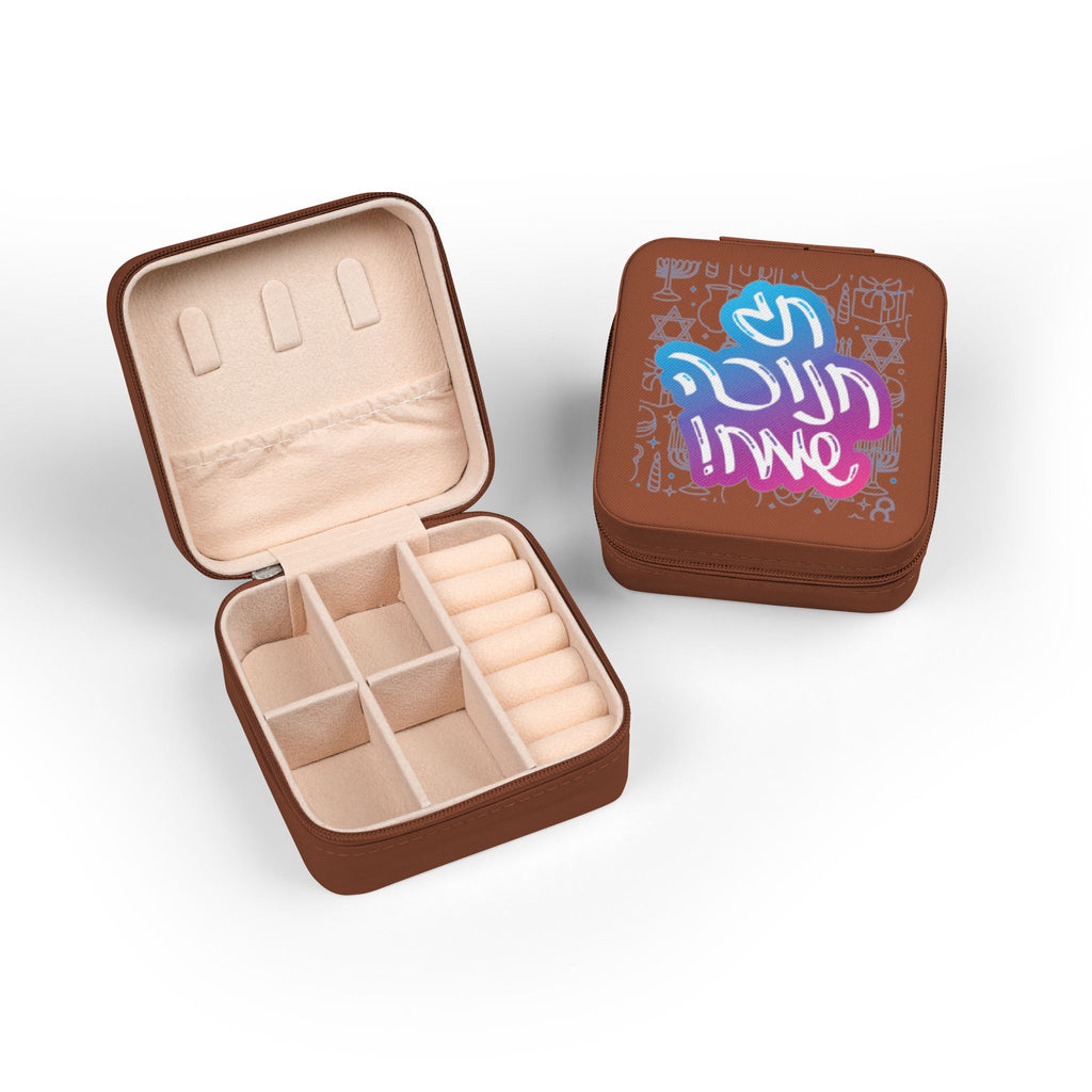 Compact Jewelry Travel Case — Cute Pink Organizer with Ring & Earring Compartments