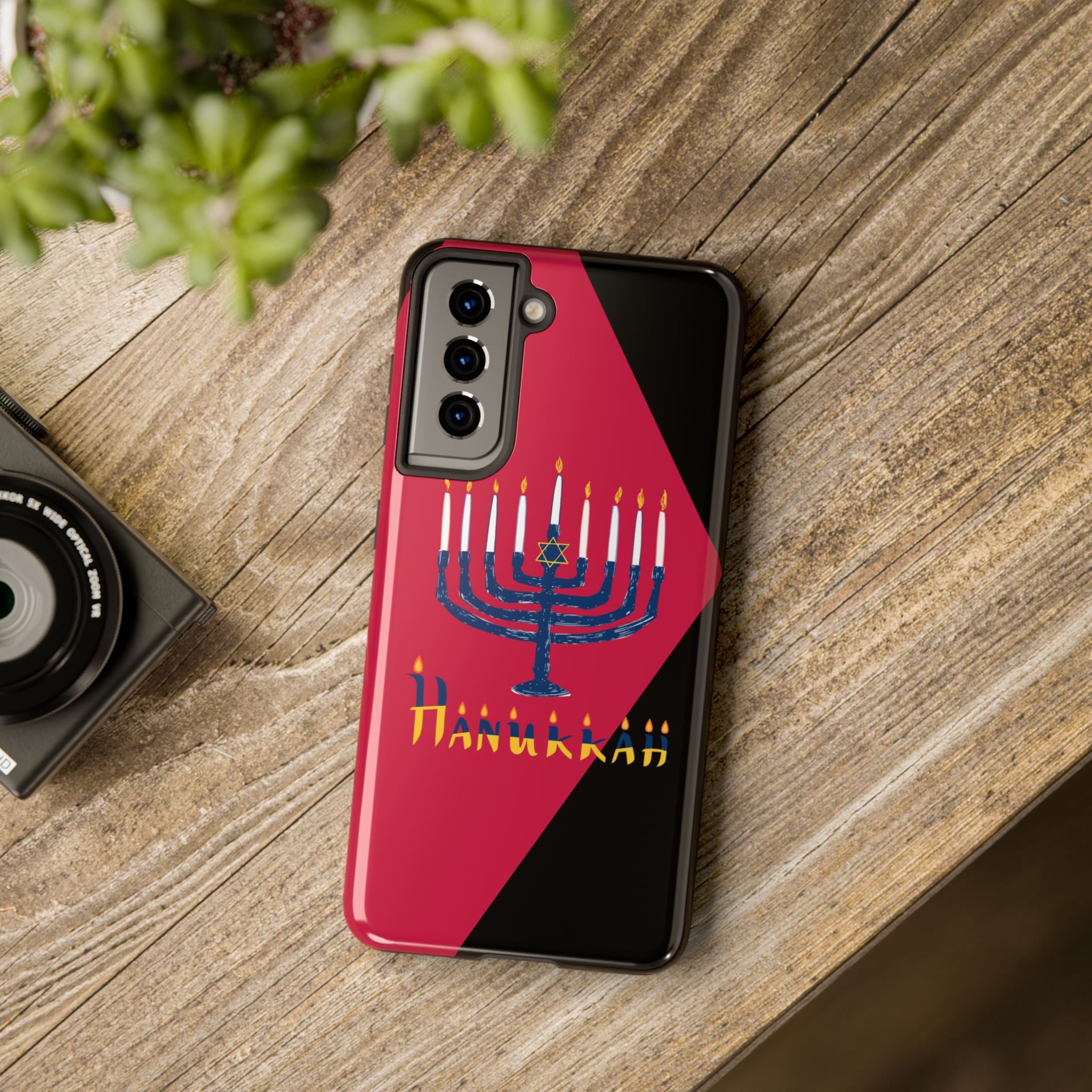 Hanukkah Menorah Tough Phone Case — Protective Holiday Phone Cover