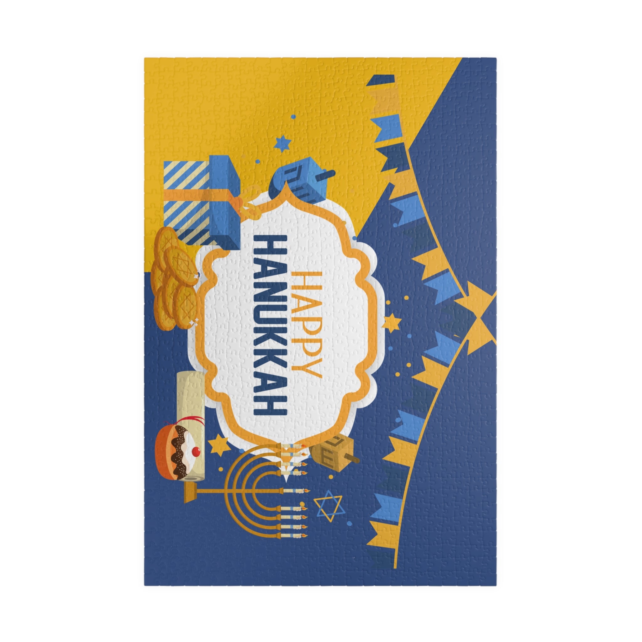 Happy Hanukkah Jigsaw Puzzle — Festive 110/252/520/1014-Piece Holiday Puzzle