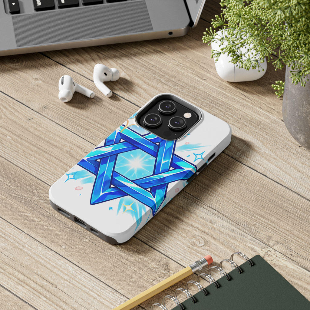 Star of David Blue Phone Case — Jewish Protection Design | Jewish Gift