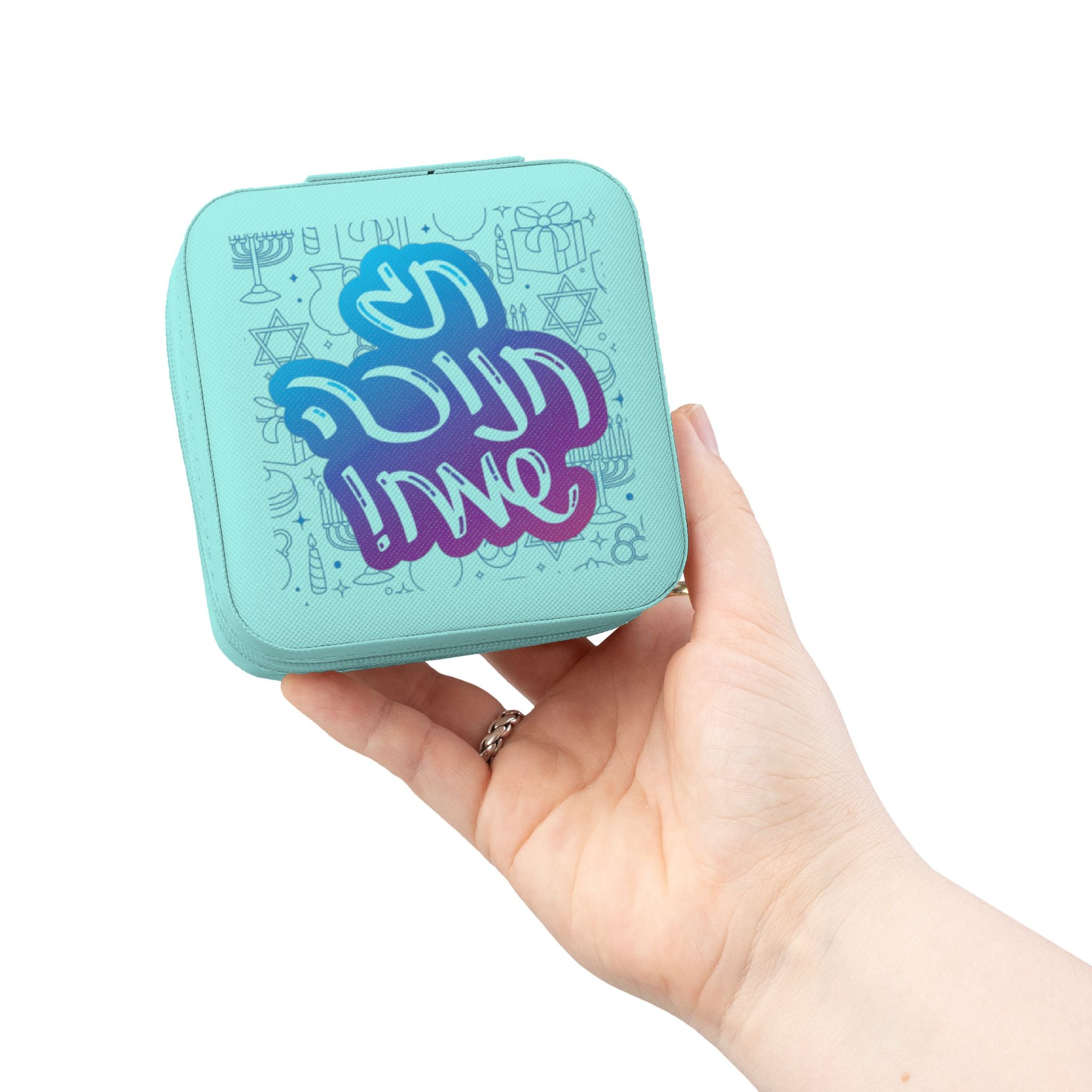 Compact Jewelry Travel Case — Cute Pink Organizer with Ring & Earring Compartments