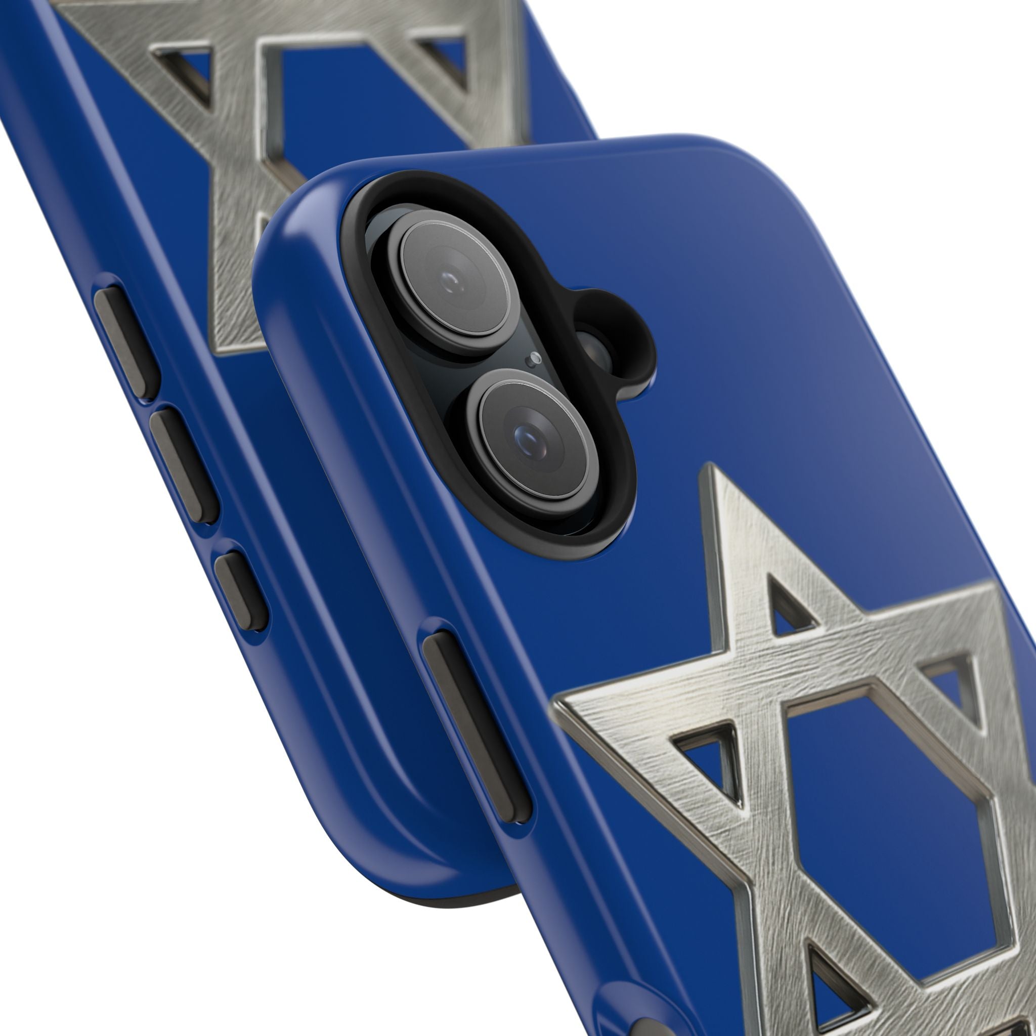 Jewish Blue Phone Case with Silver Star of David – Tough Protective Jewish Religious Design