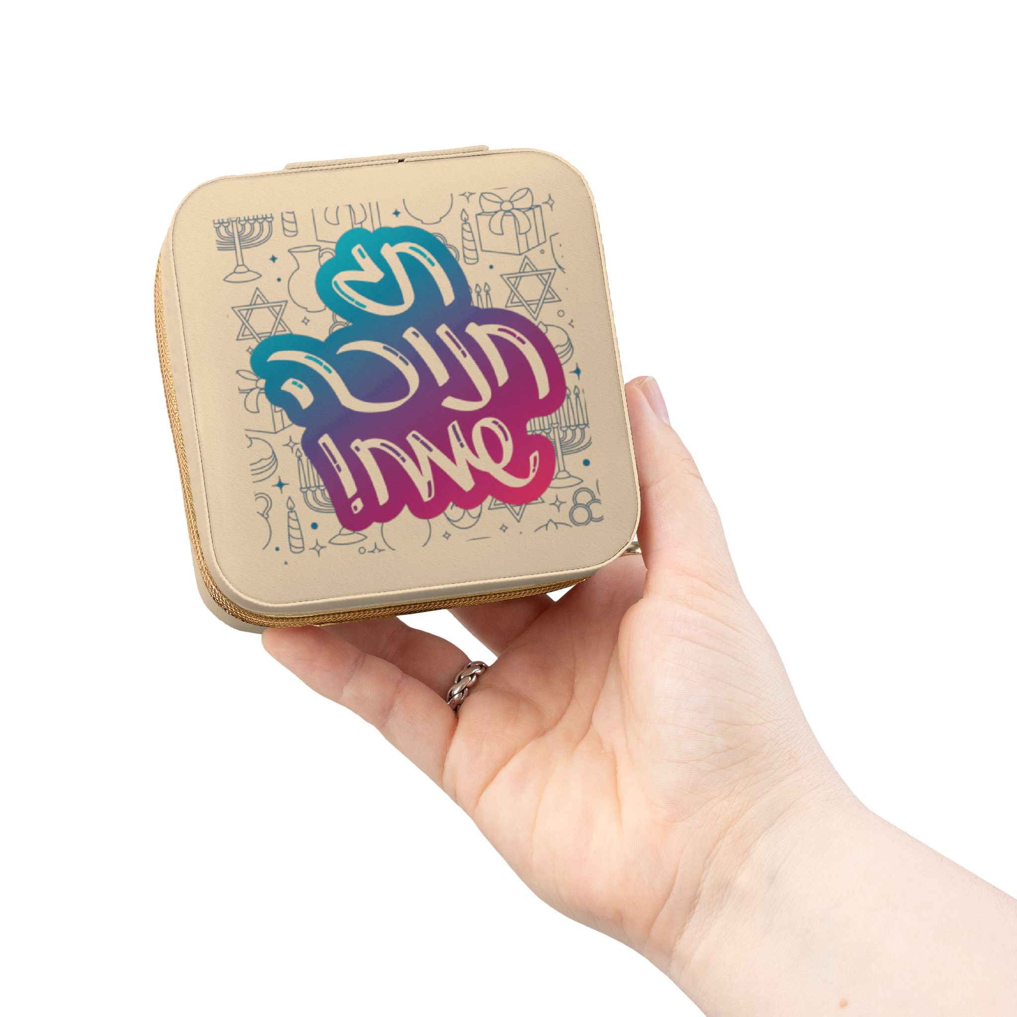 Compact Jewelry Travel Case — Cute Pink Organizer with Ring & Earring Compartments