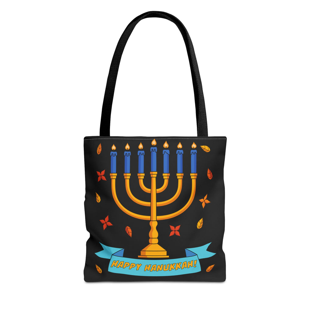 Hanukkah Menorah Tote Bag – "Happy Hanukkah" Holiday Gift Tote