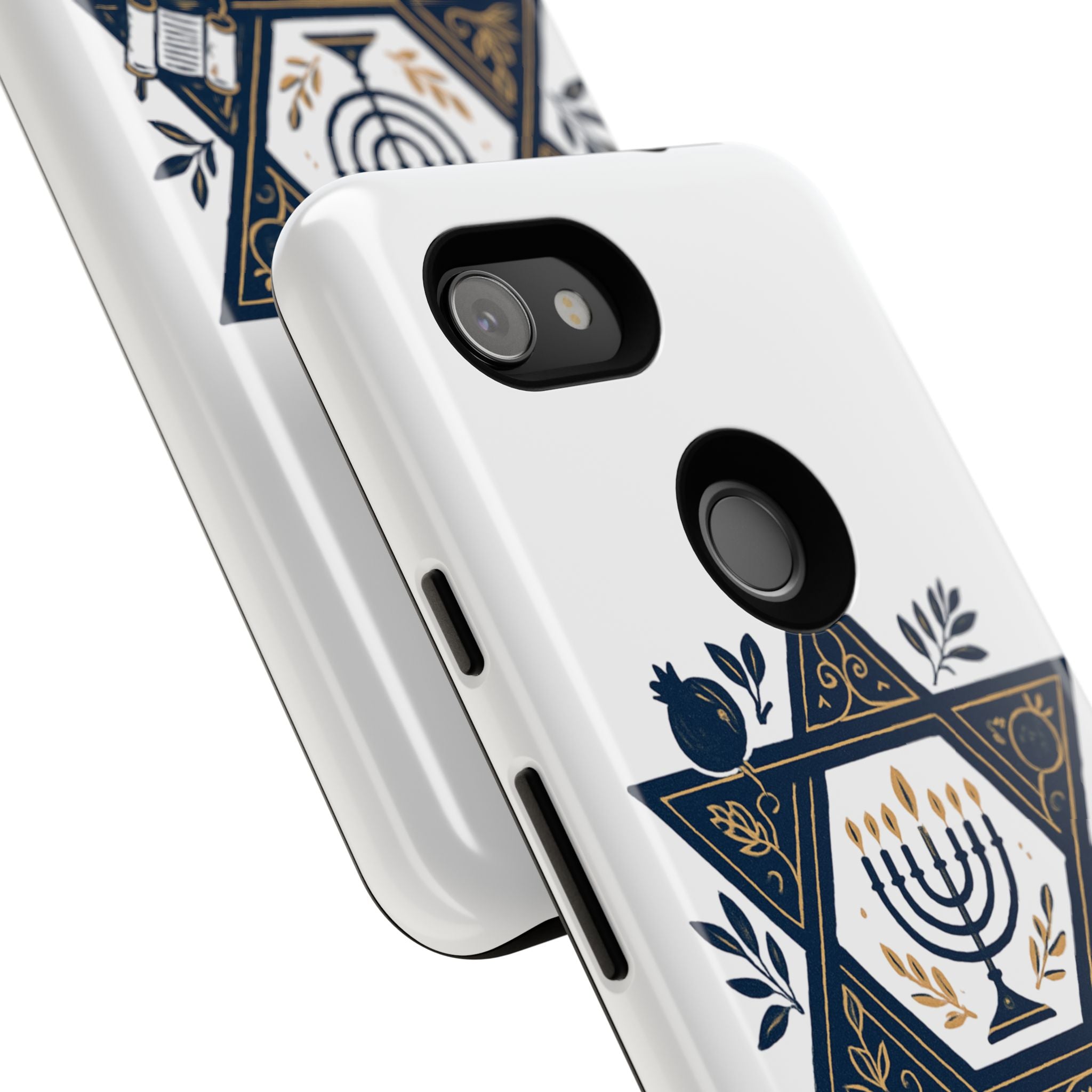 Jewish Star of David Menorah Phone Case — Jewish Hanukkah Symbol Protective Cover