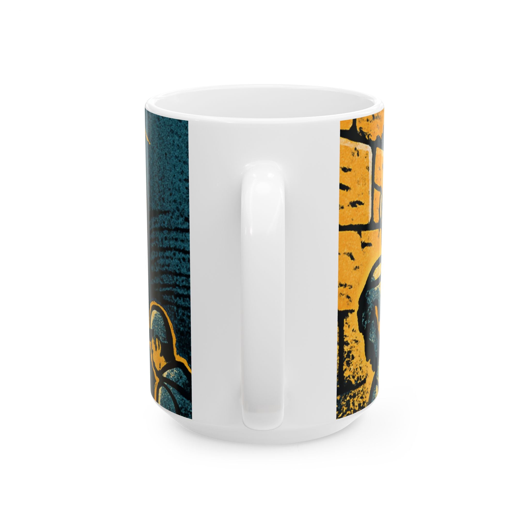 Western Wall Ceramic Mug — Jewish Jerusalem Kotel Design (11oz & 15oz)