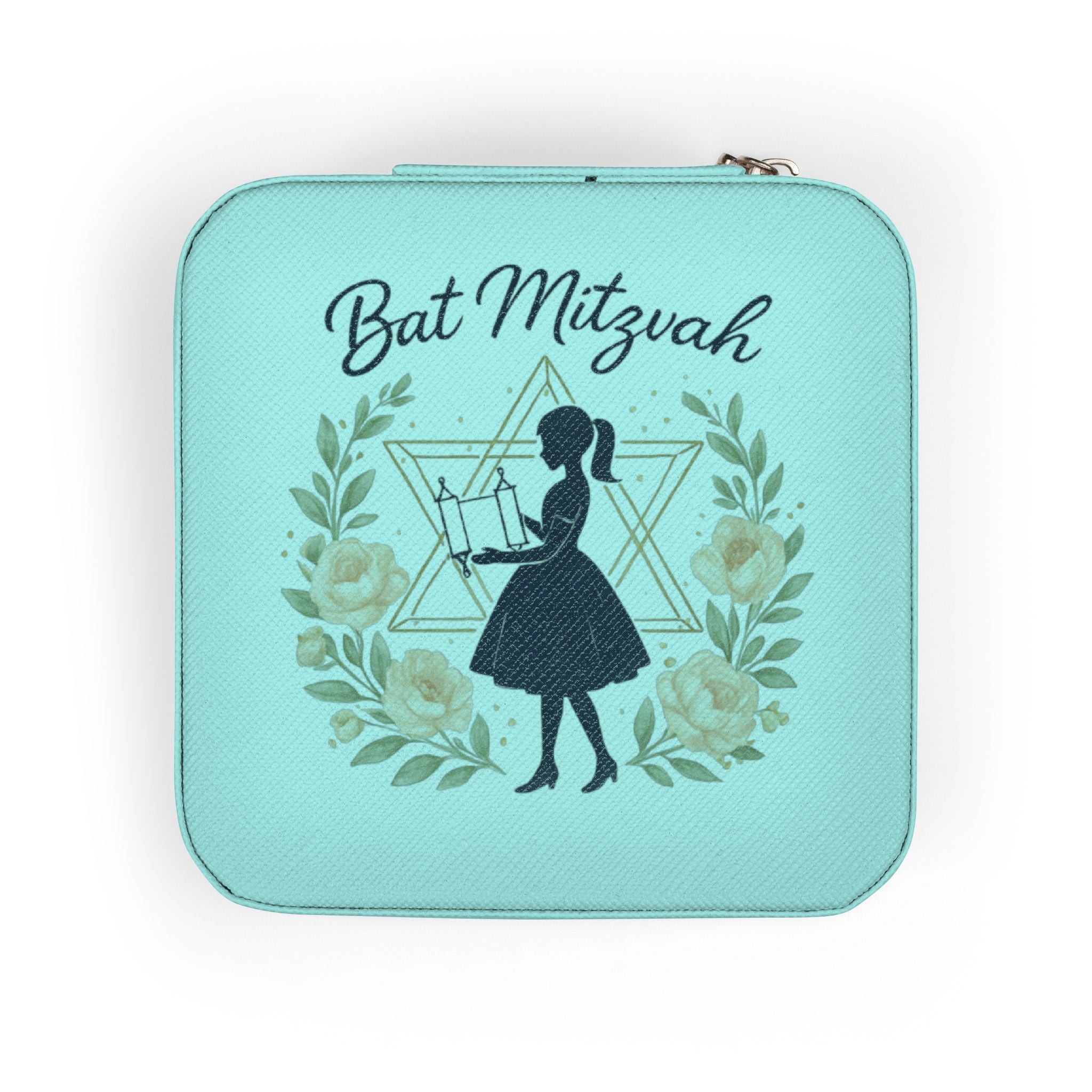 Bat Mitzvah Jewelry Travel Case – Compact Pink Keepsake Organizer