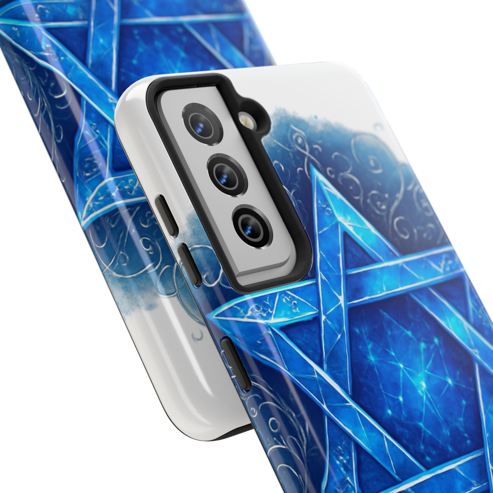 Jewish Star of David Blue Watercolor Tough Phone Case — Protective Jewish Symbol Phone Cover