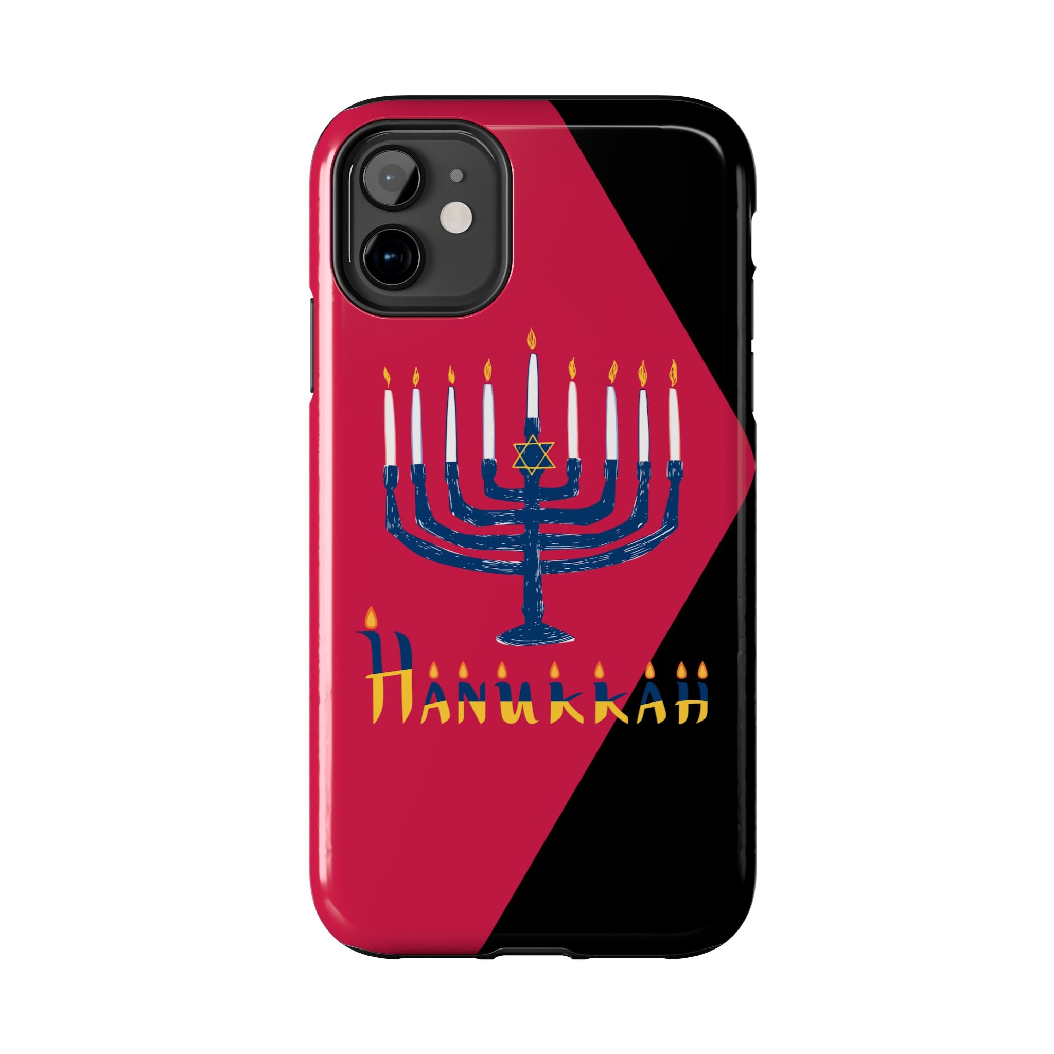 Hanukkah Menorah Tough Phone Case — Protective Holiday Phone Cover