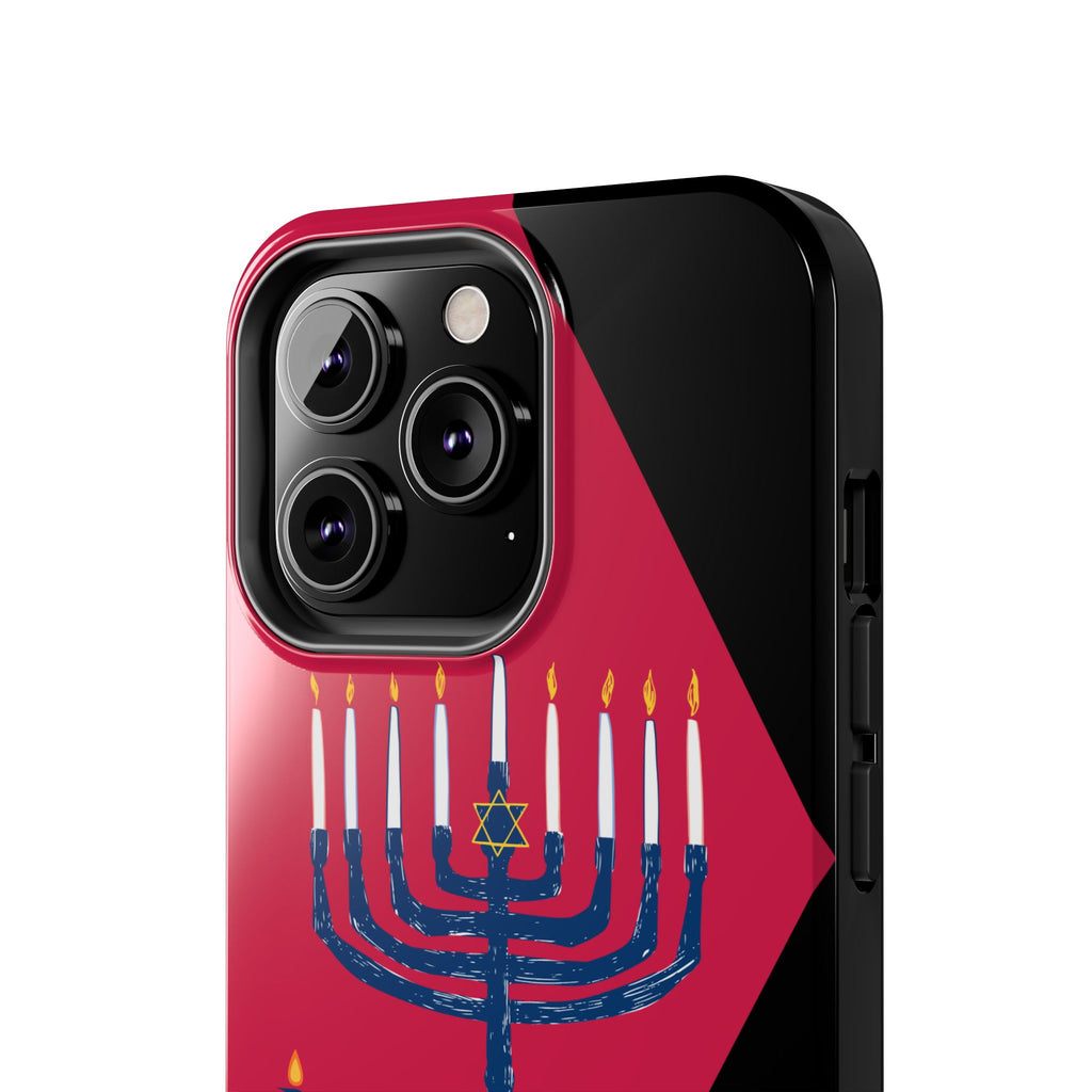 Hanukkah Menorah Tough Phone Case — Protective Holiday Phone Cover