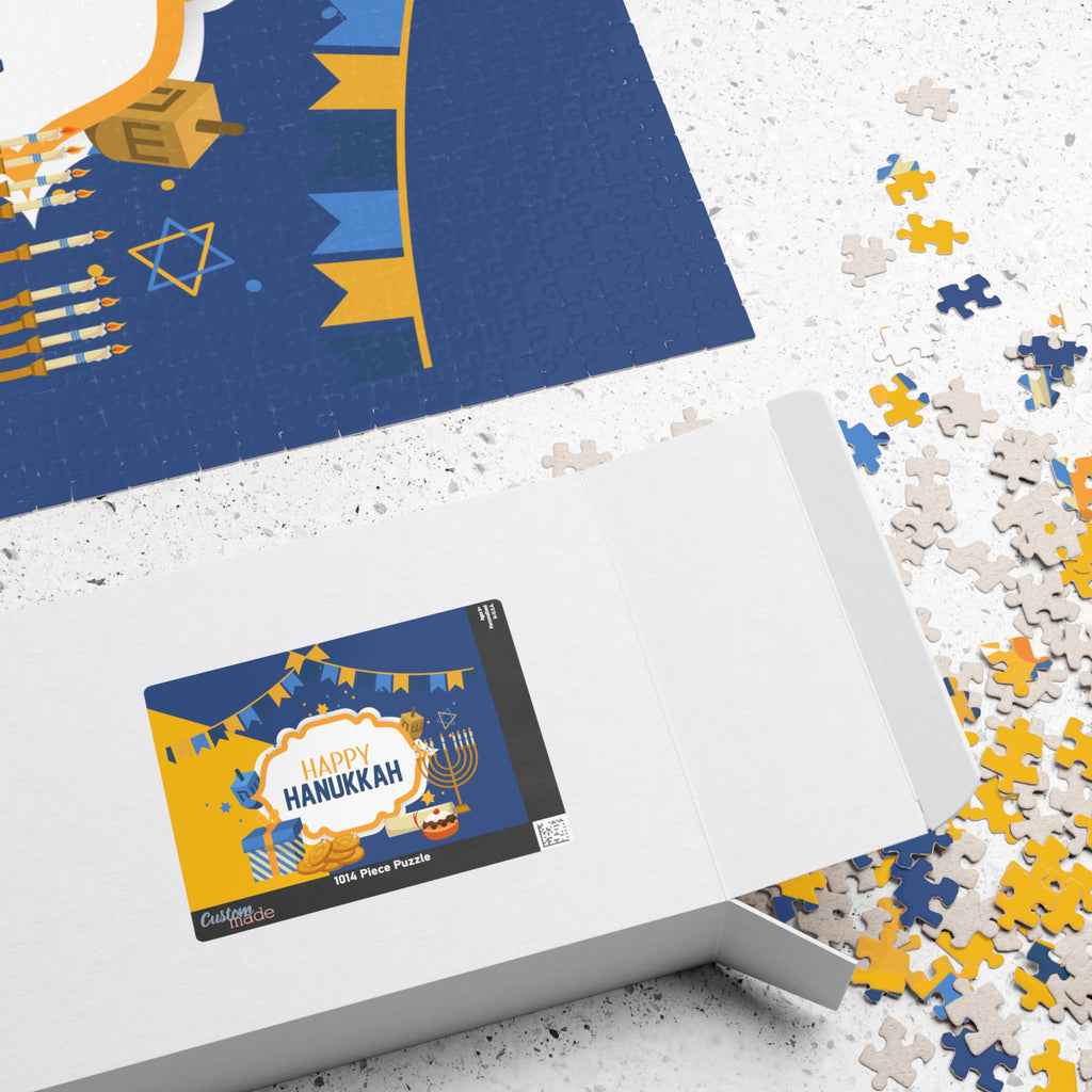 Happy Hanukkah Jigsaw Puzzle — Festive 110/252/520/1014-Piece Holiday Puzzle