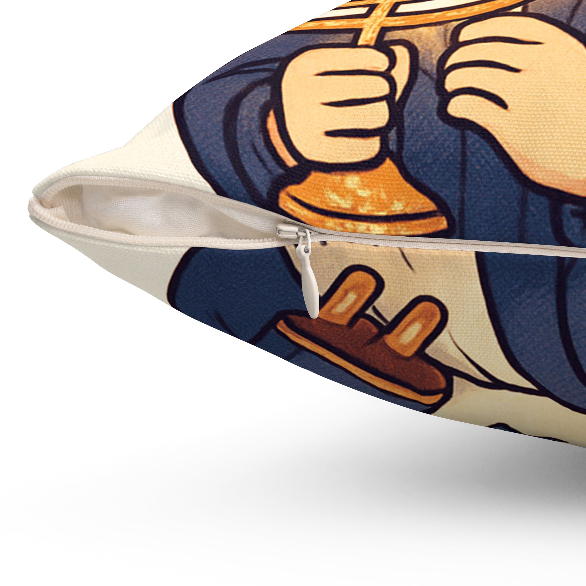 Hanukkah Boy Decorative Pillow — Menorah & Torah Festive Holiday Throw Pillow