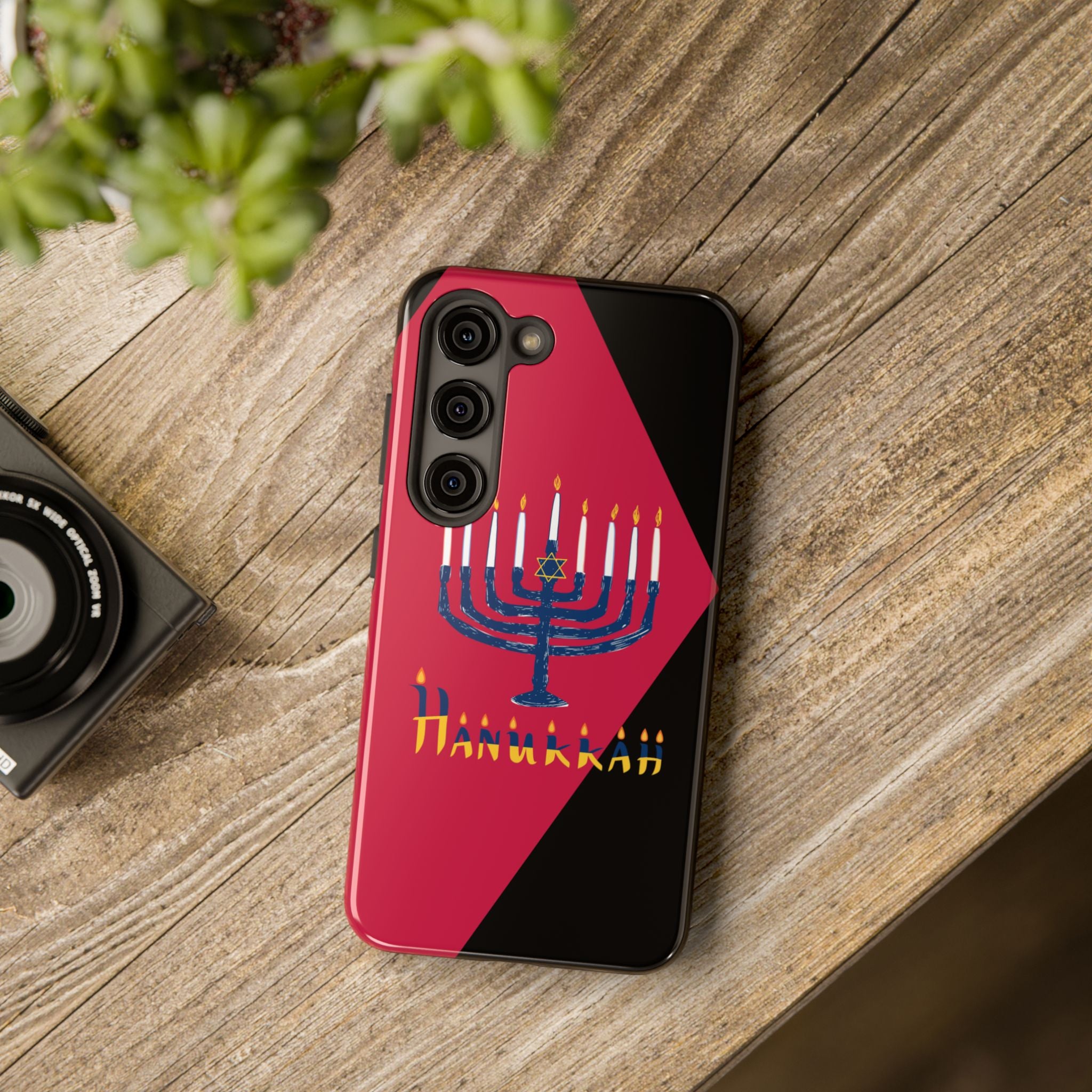 Hanukkah Menorah Tough Phone Case — Protective Holiday Phone Cover