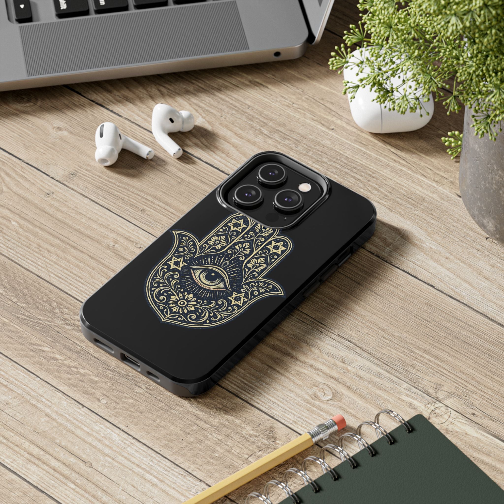 Hamsa Eye Tough Phone Case — Protective Spiritual Phone Cover