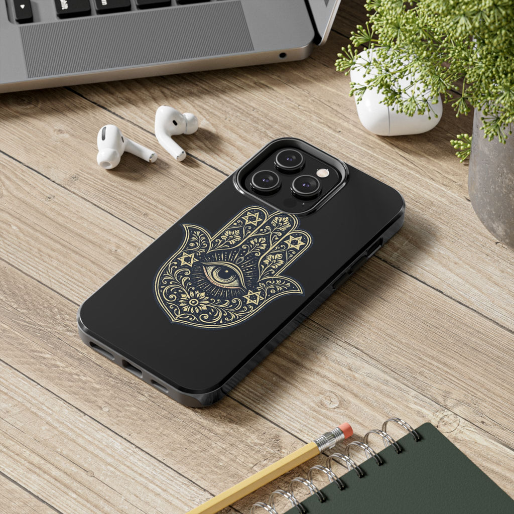 Hamsa Eye Tough Phone Case — Protective Spiritual Phone Cover