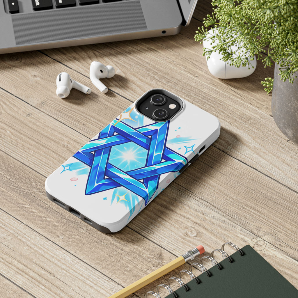 Star of David Blue Phone Case — Jewish Protection Design | Jewish Gift