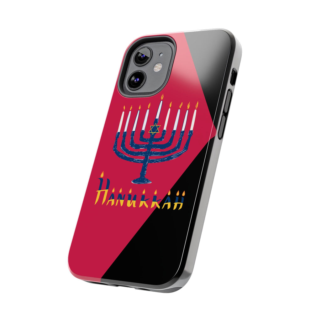Hanukkah Menorah Tough Phone Case — Protective Holiday Phone Cover