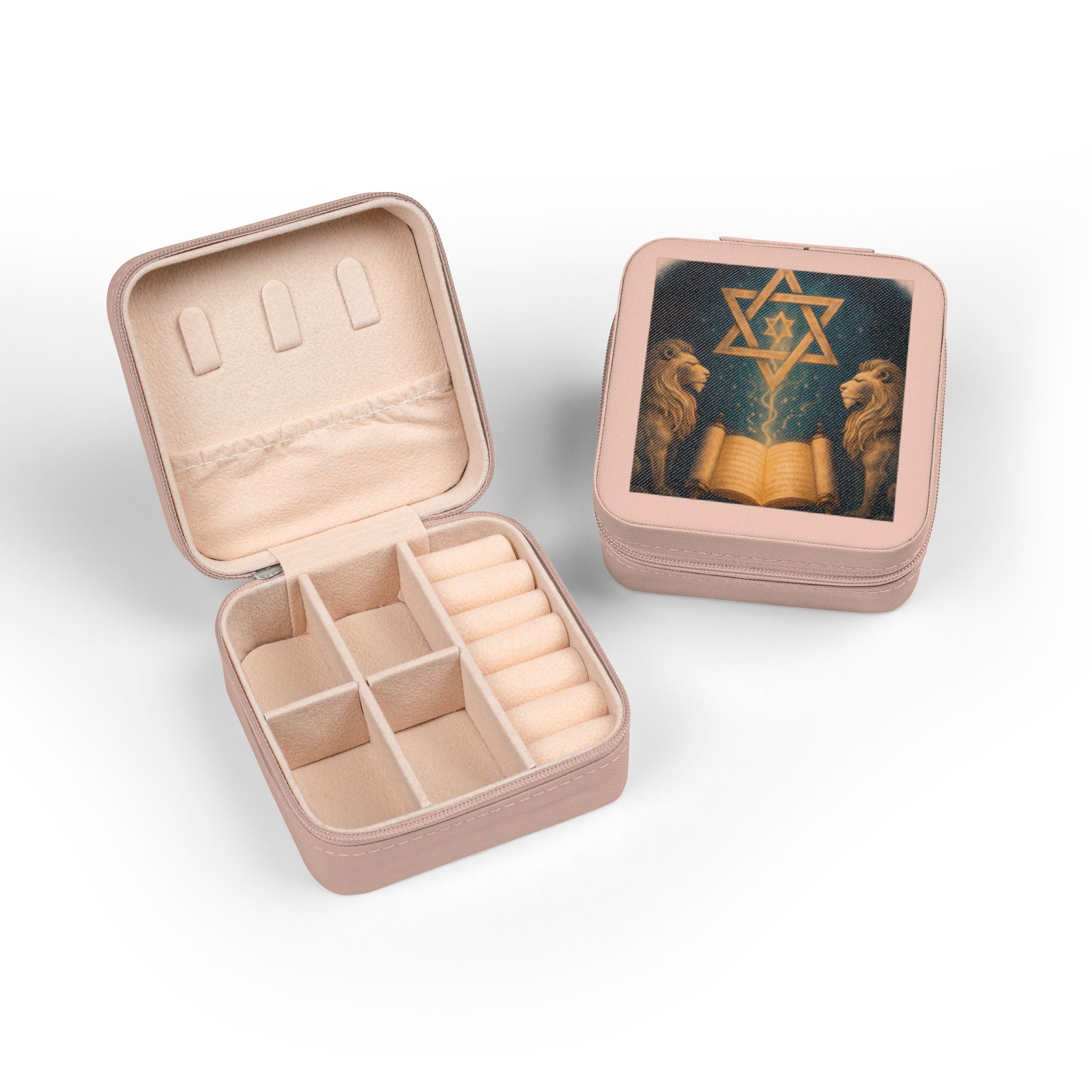 Jewelry Case — Star of David & Lions Travel Organizer