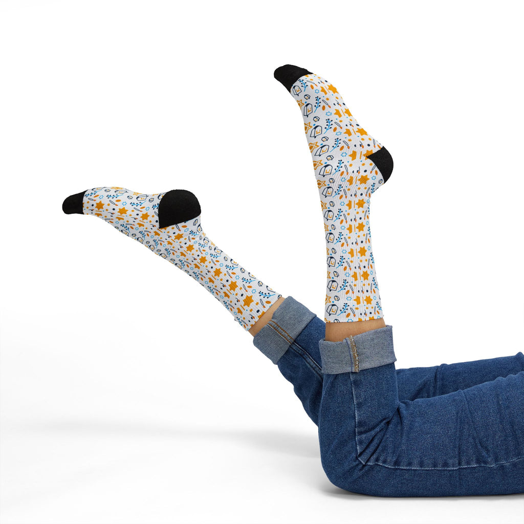 Hannukah Pattern Socks