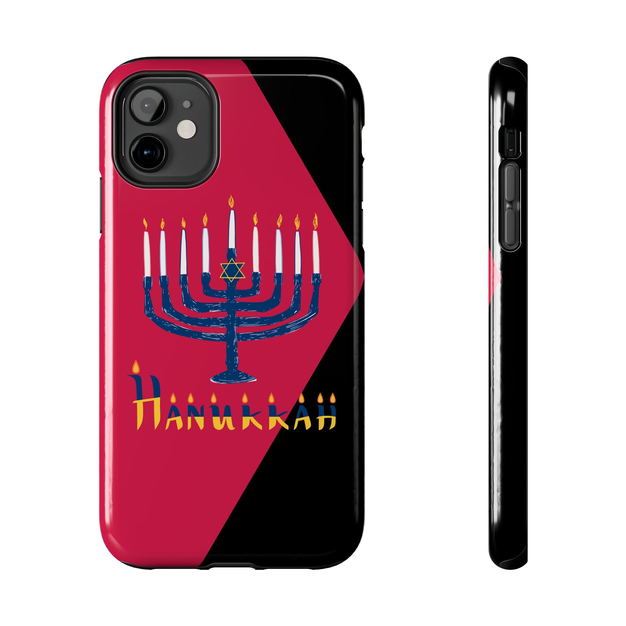 Hanukkah Menorah Tough Phone Case — Protective Holiday Phone Cover