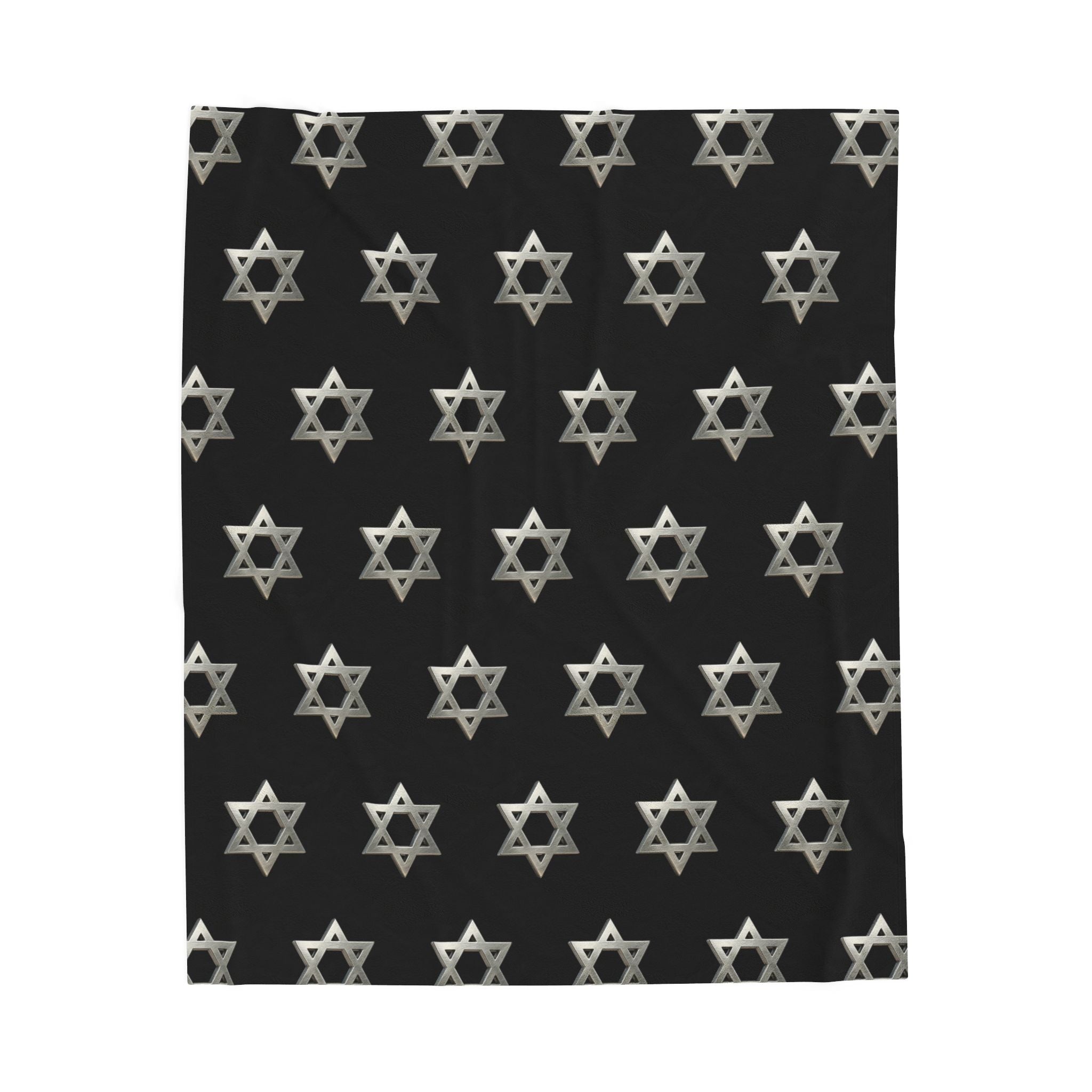 Star of David Velveteen Plush Blanket — Soft Jewish Symbol Throw