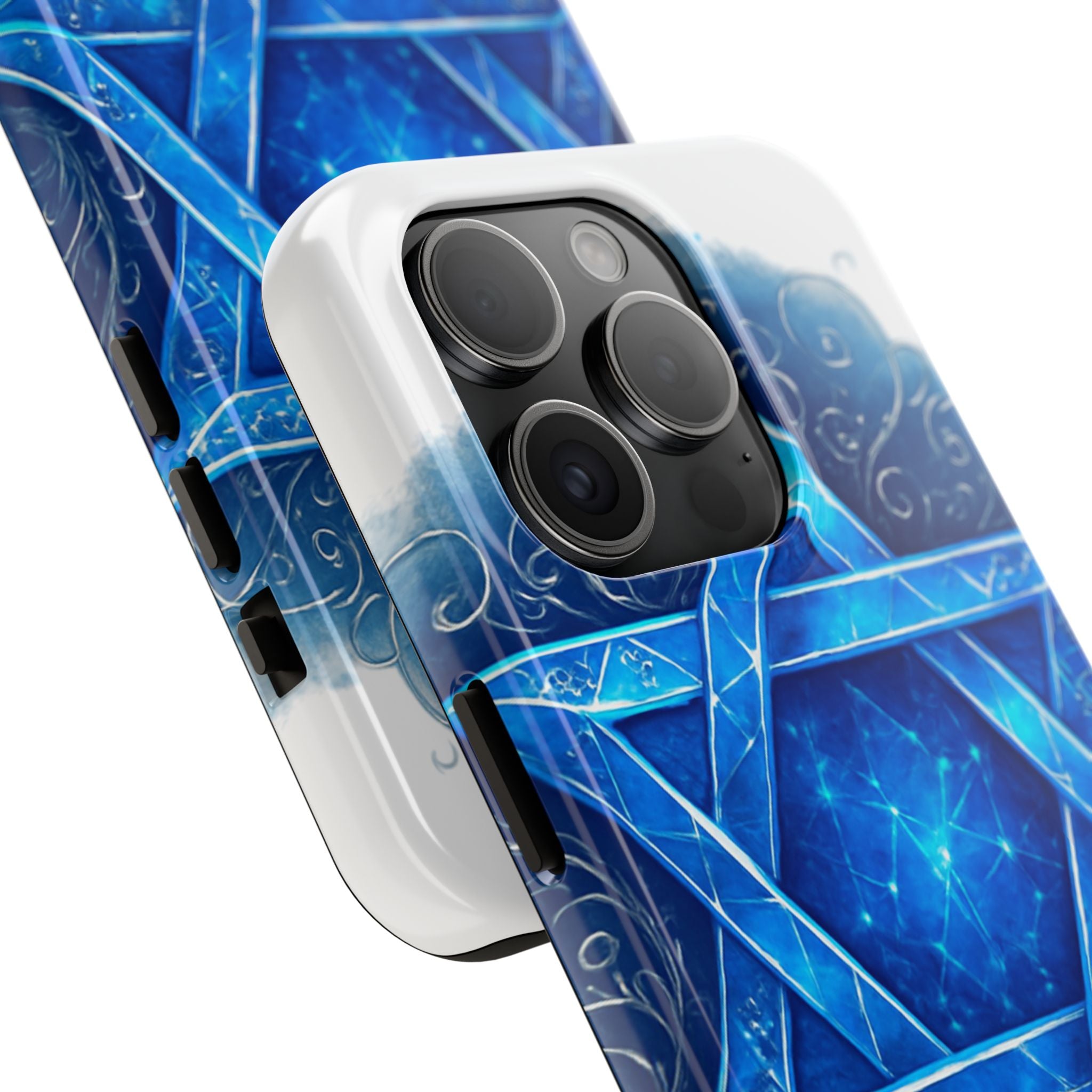 Jewish Star of David Blue Watercolor Tough Phone Case — Protective Jewish Symbol Phone Cover