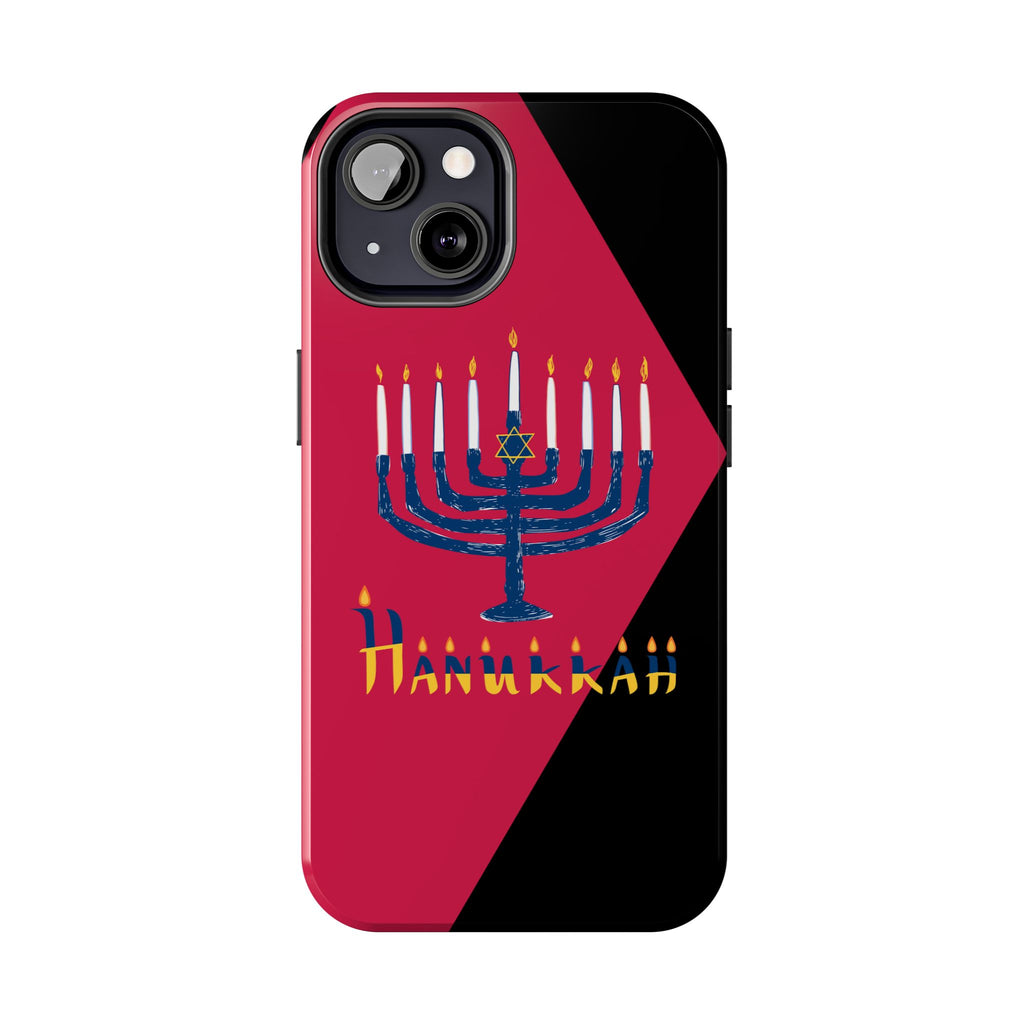 Hanukkah Menorah Tough Phone Case — Protective Holiday Phone Cover