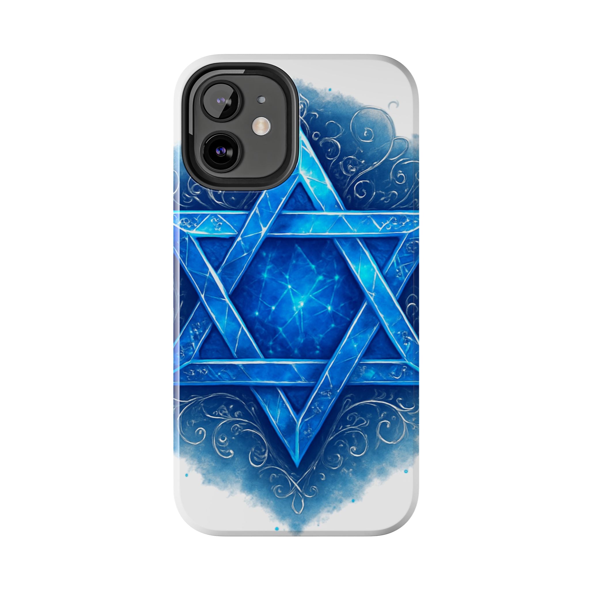 Jewish Star of David Blue Watercolor Tough Phone Case — Protective Jewish Symbol Phone Cover