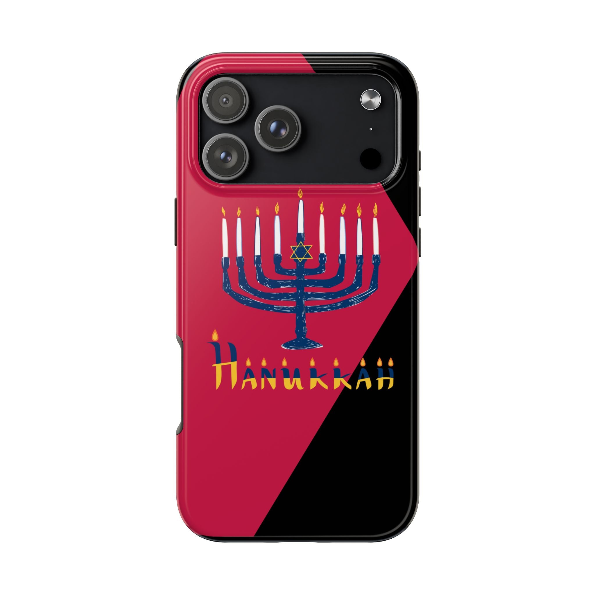 Hanukkah Menorah Tough Phone Case — Protective Holiday Phone Cover