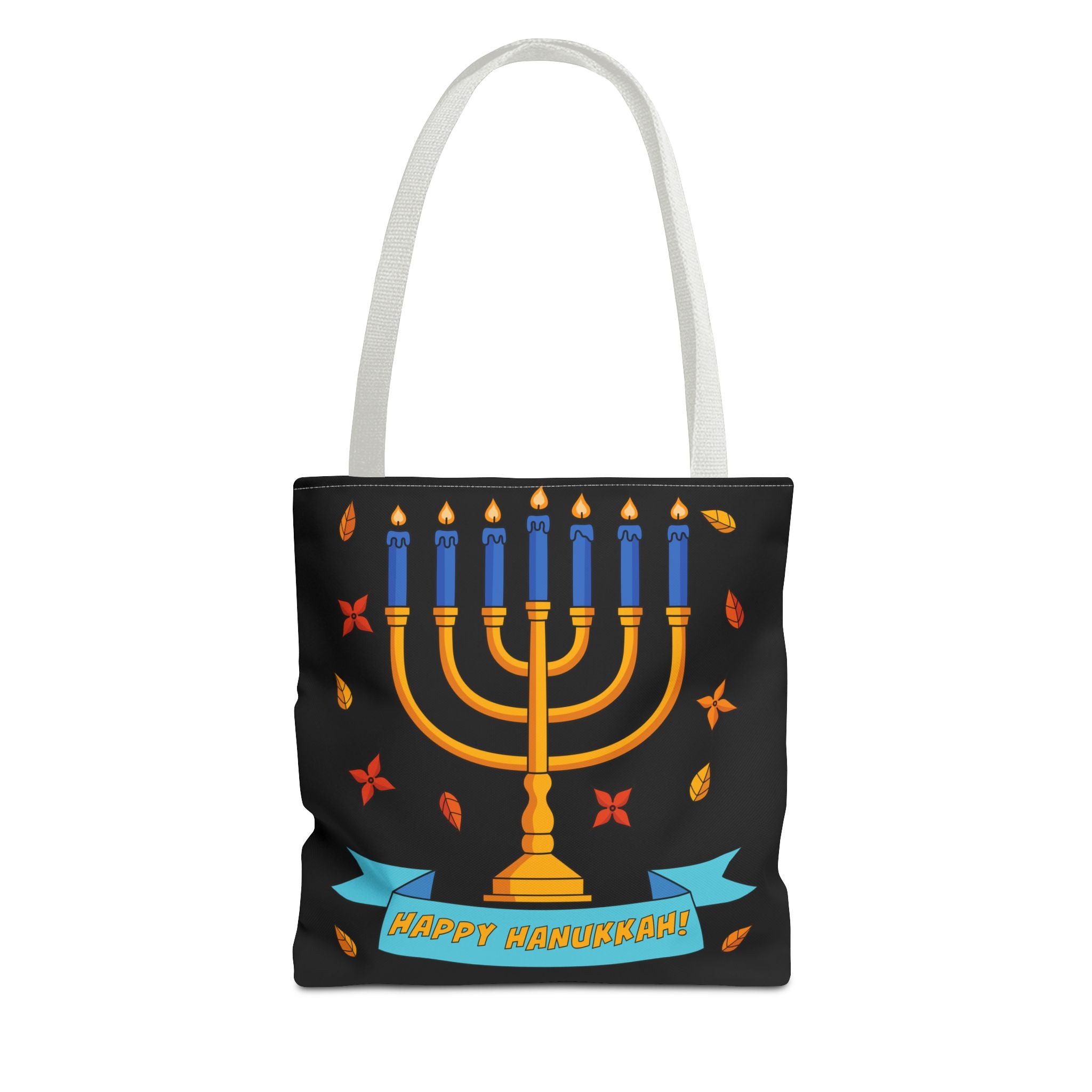 Hanukkah Menorah Tote Bag – "Happy Hanukkah" Holiday Gift Tote