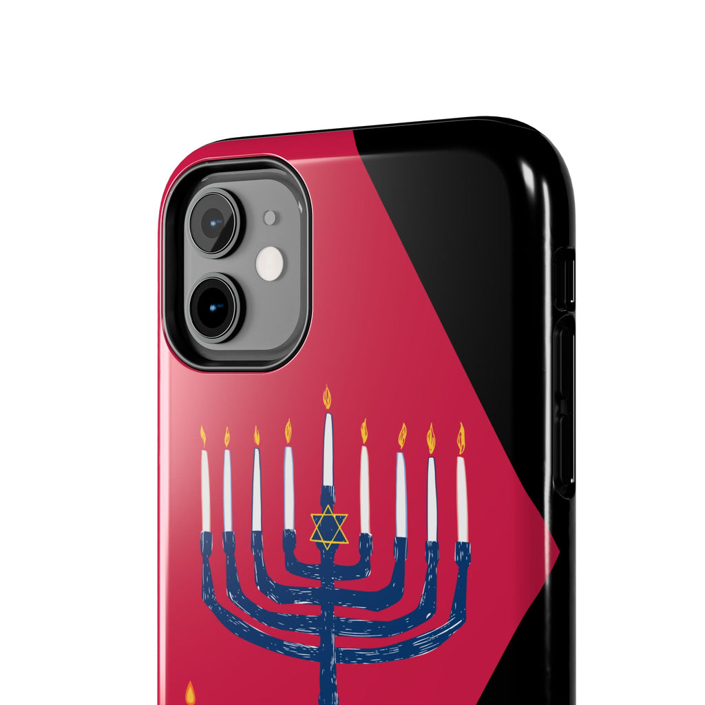 Hanukkah Menorah Tough Phone Case — Protective Holiday Phone Cover