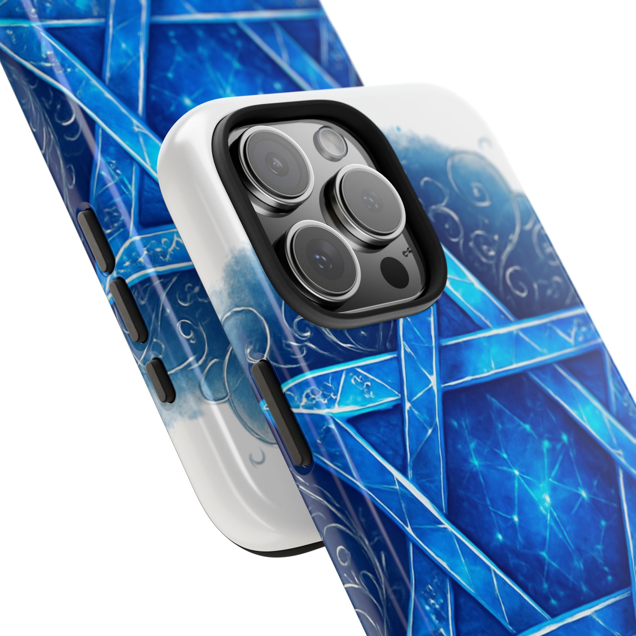 Jewish Star of David Blue Watercolor Tough Phone Case — Protective Jewish Symbol Phone Cover