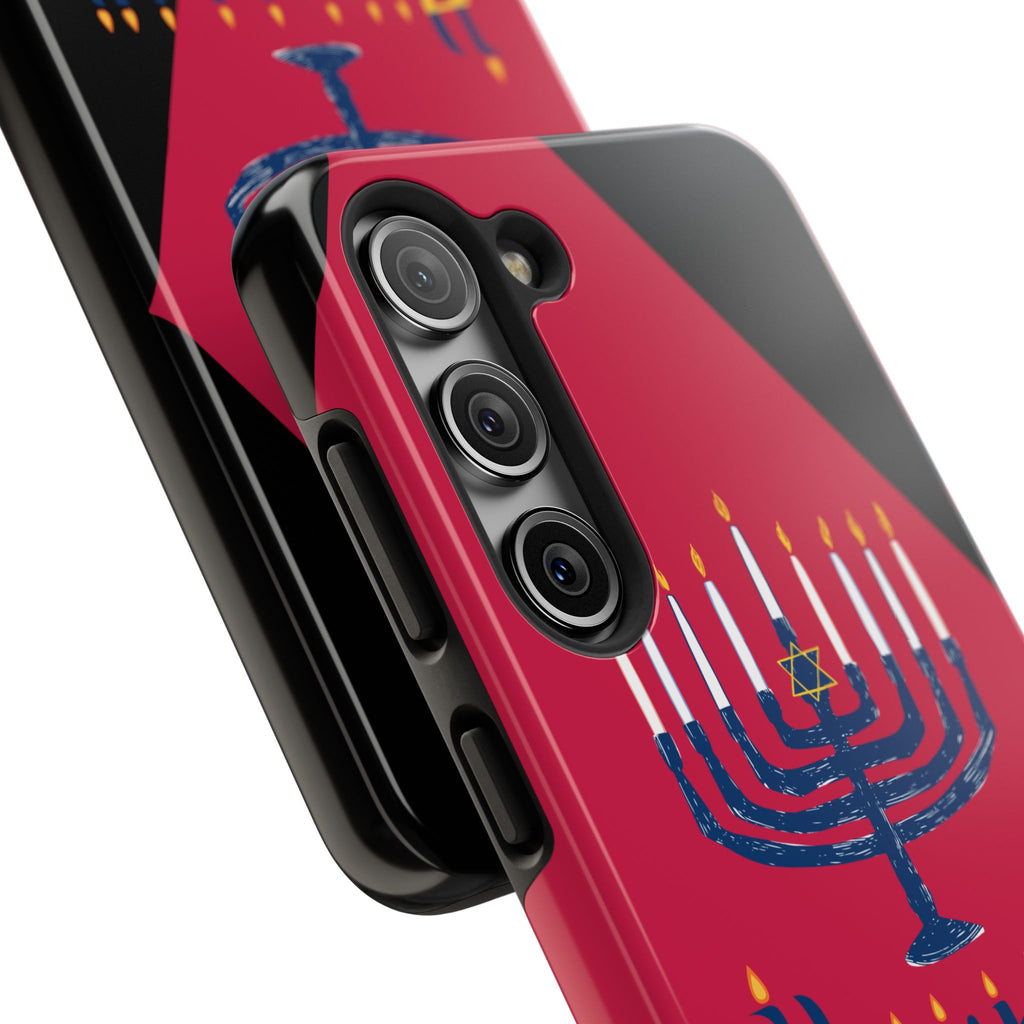 Hanukkah Menorah Tough Phone Case — Protective Holiday Phone Cover