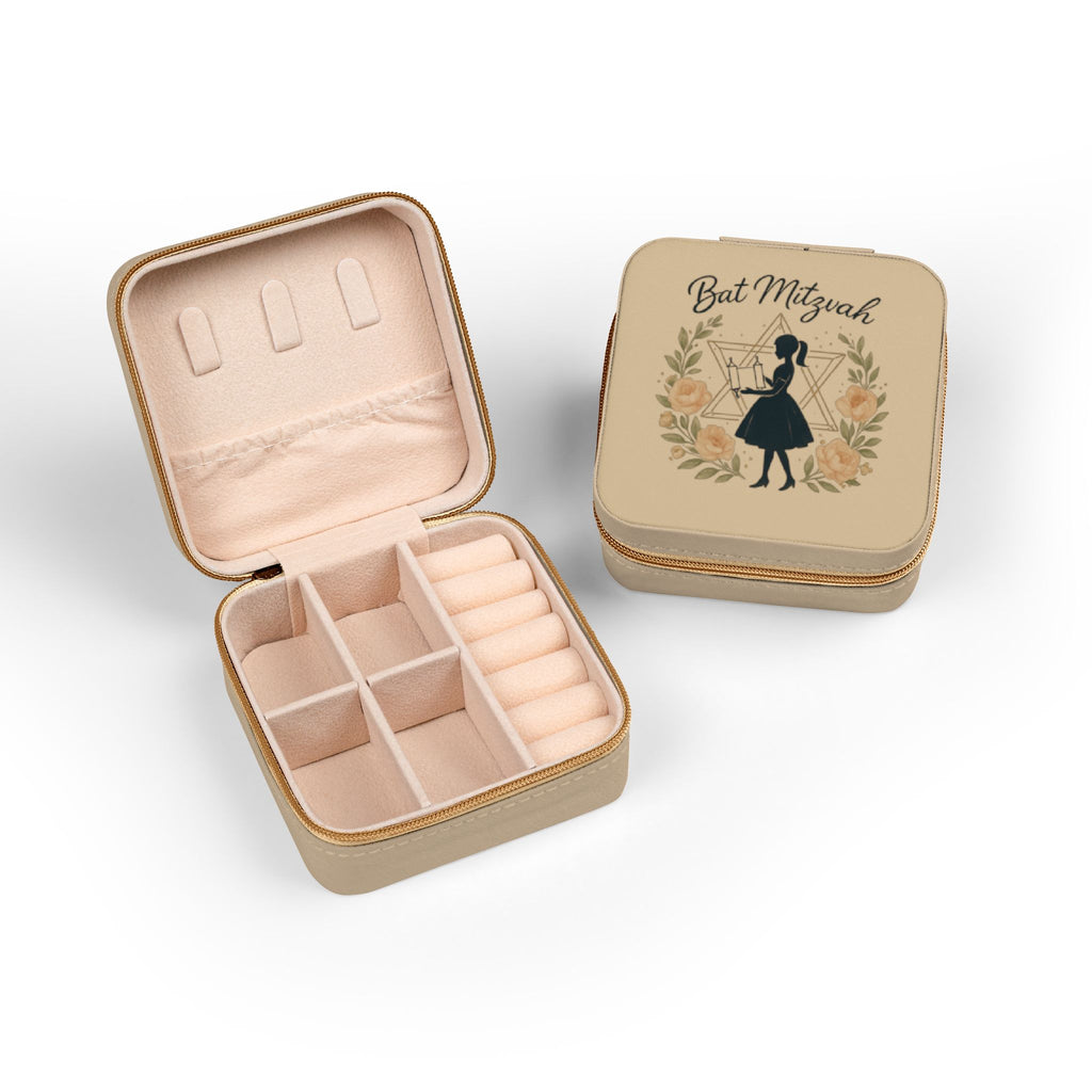 Bat Mitzvah Jewelry Travel Case – Compact Pink Keepsake Organizer
